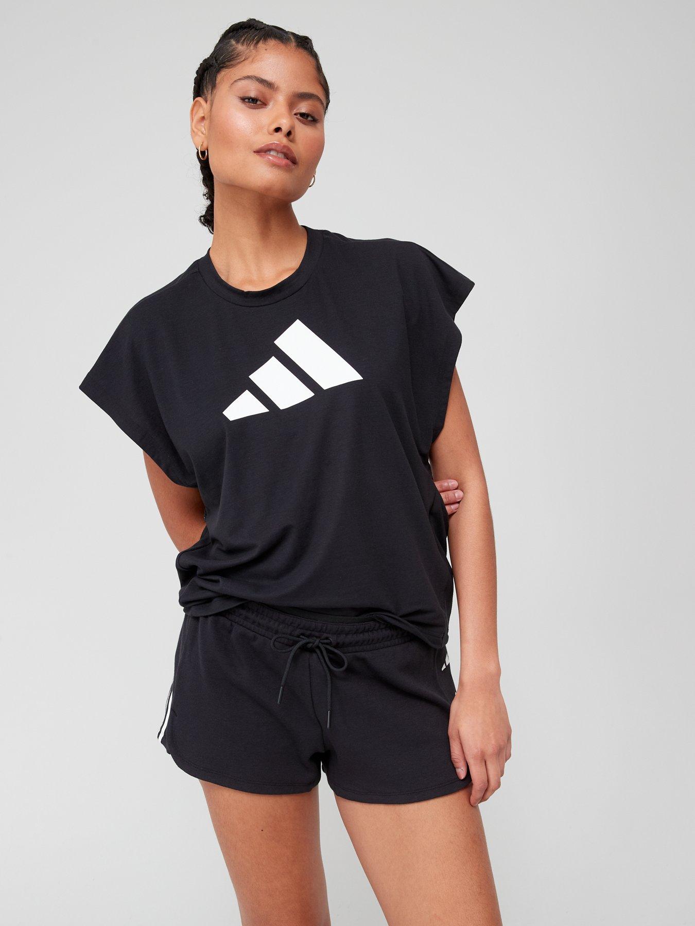 adidas-womens-performance-t-shirt-short-sleeve-blackwhite