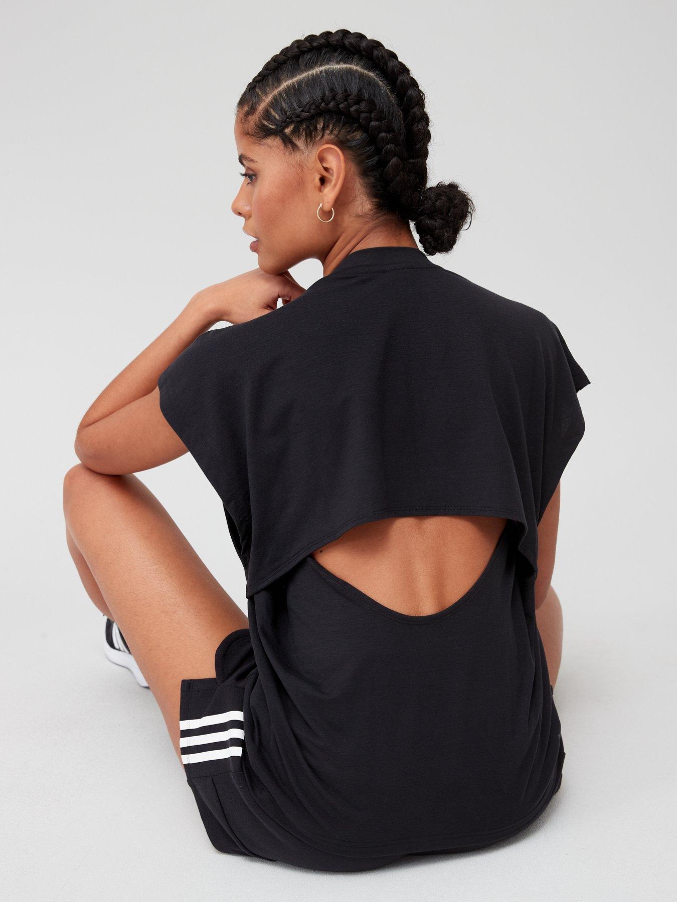 adidas-womens-performance-t-shirt-short-sleeve-blackwhitedetail