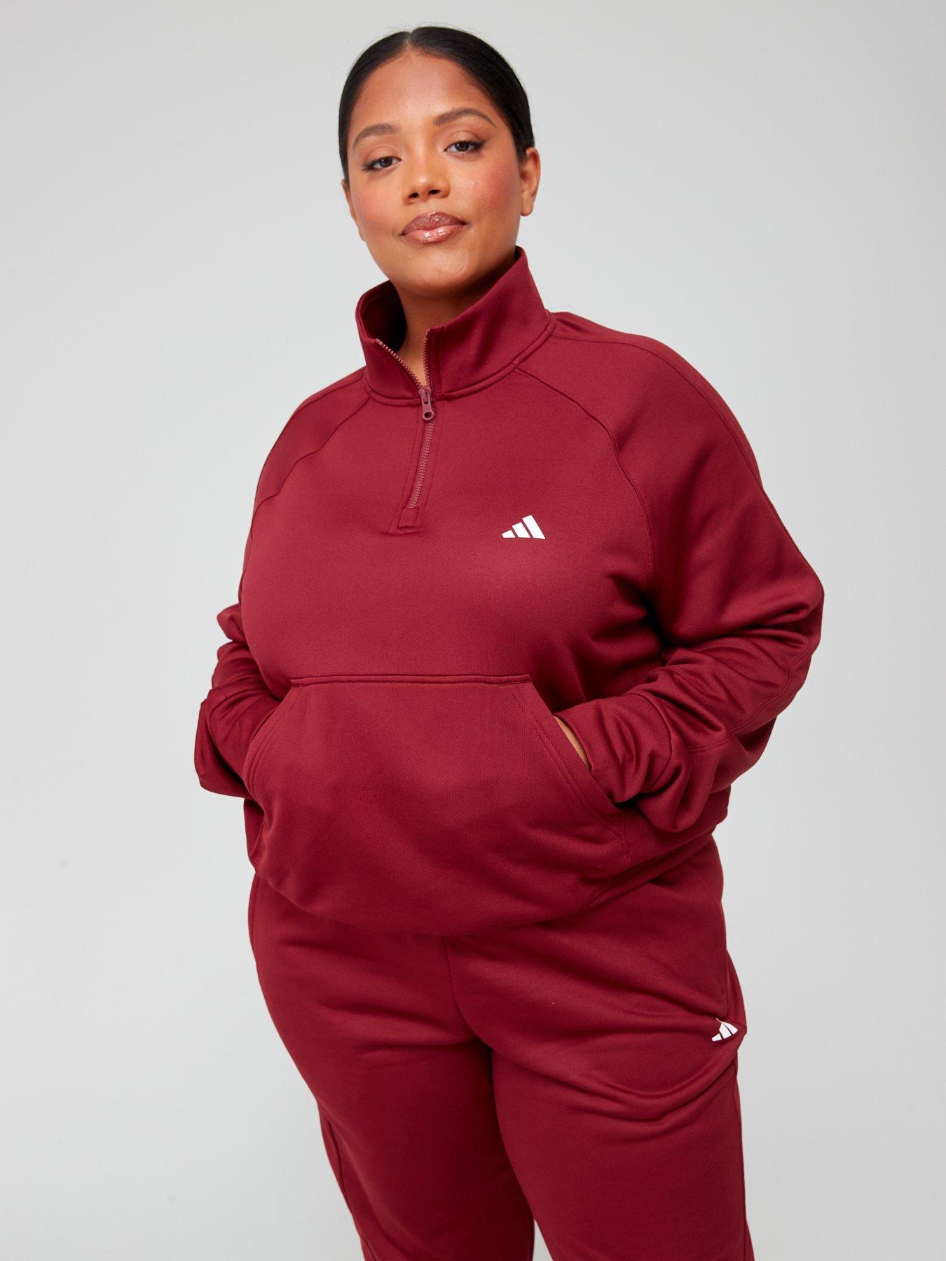 adidas-performance-aeroready-game-amp-go-quarter-zip-fleece-top-grey