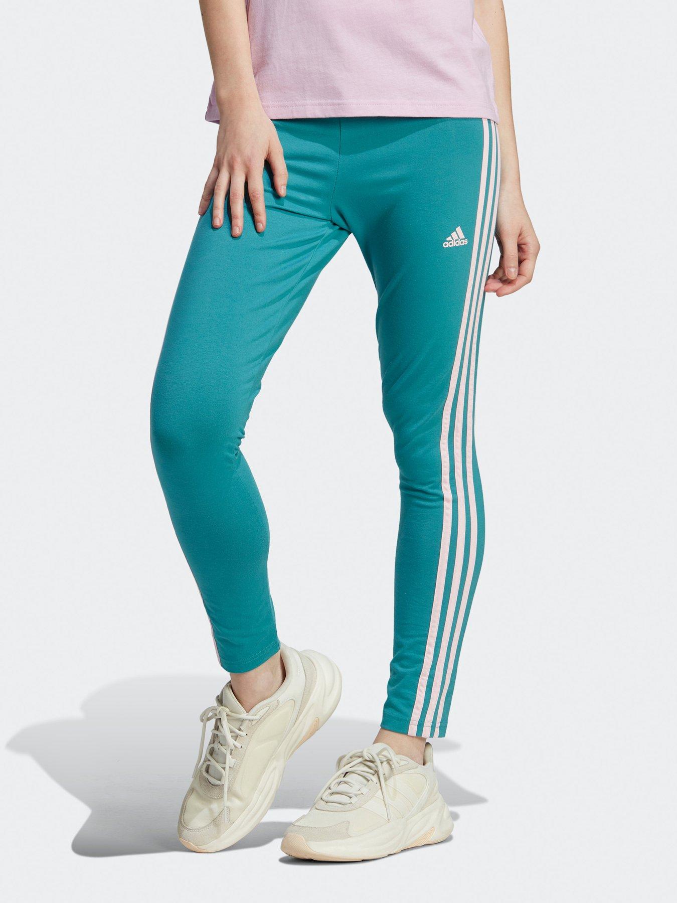 Buy adidas Womens Hyperglam Aeroready 3-Stripes 7/8 Tight Leggings Linen  Green