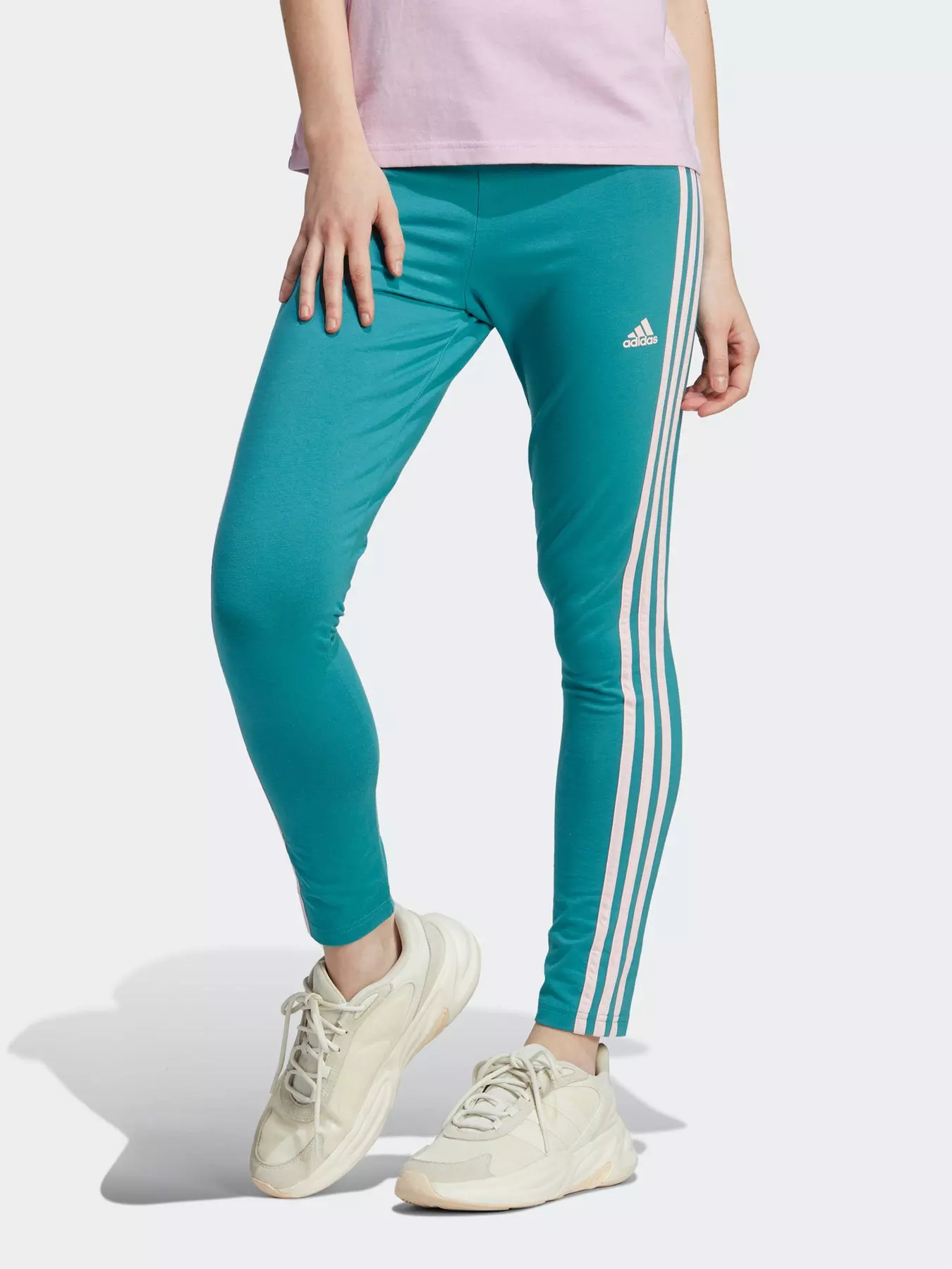 adidas Women's Essentials 3-Stripes High-Waisted Single Jersey Legging –  Sports Central