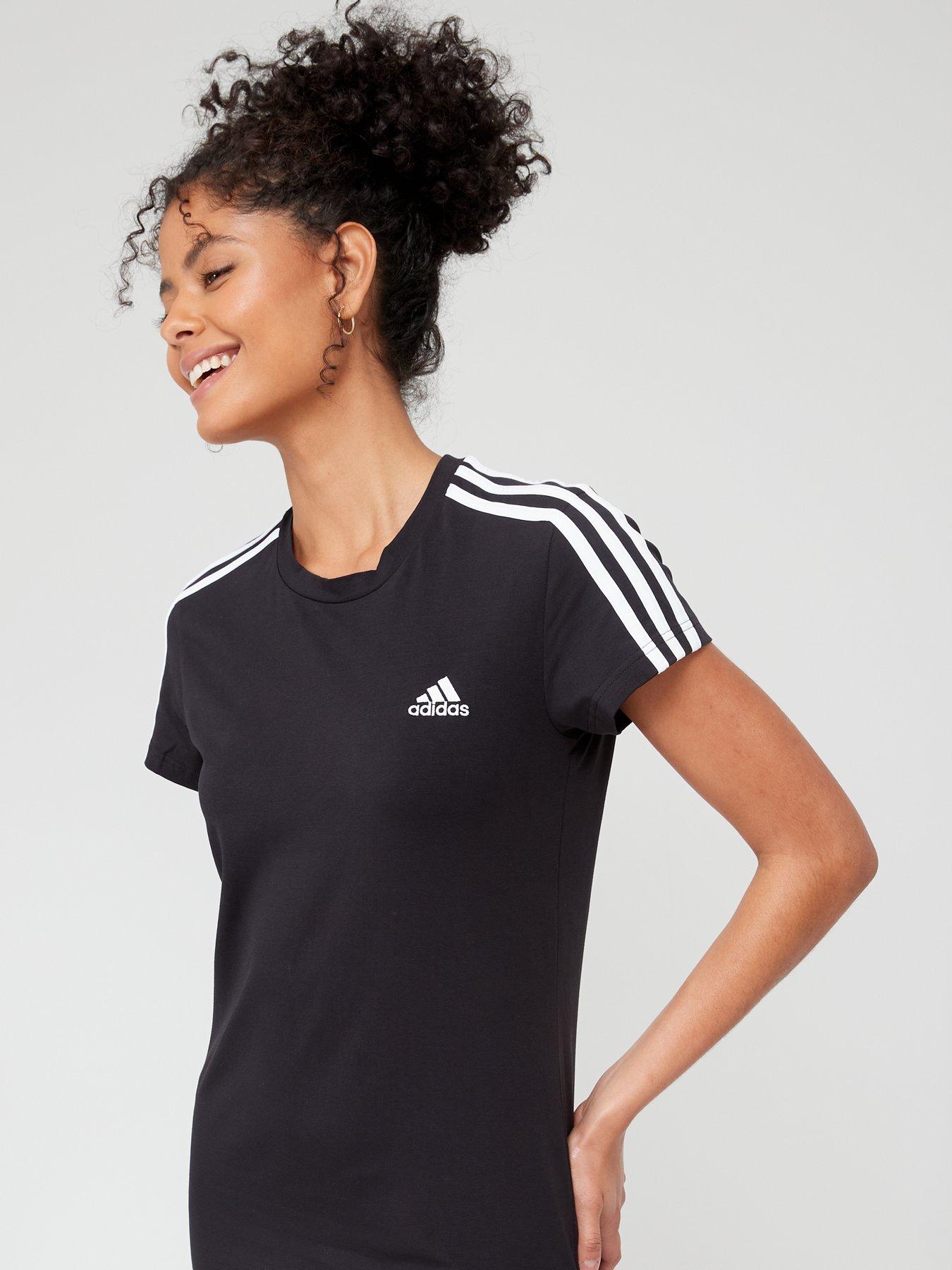 adidas-sportswear-essentials-3-stripes-tee-dress-blackwhitedetail