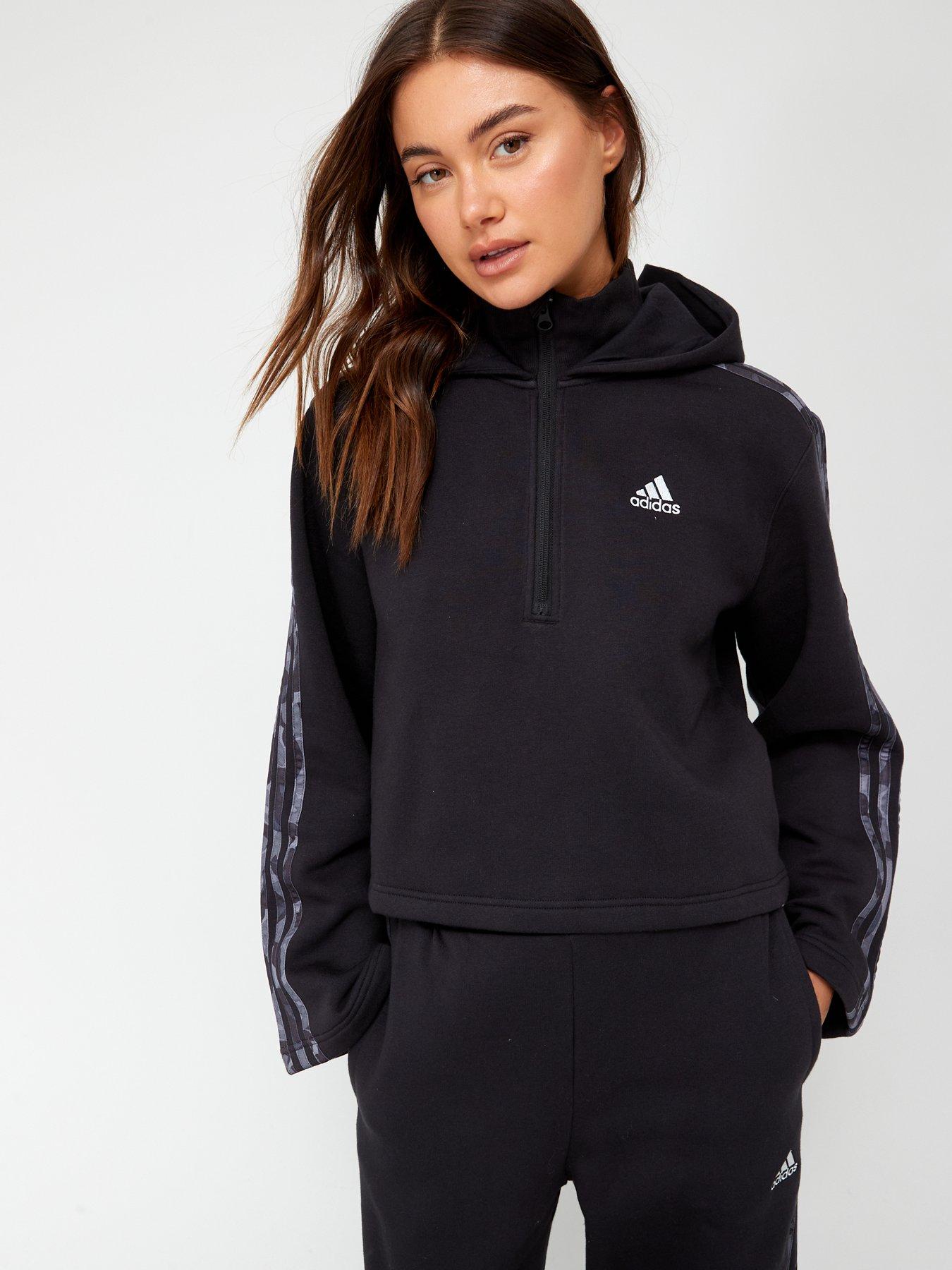 Adidas half outlet zip hoodie women's