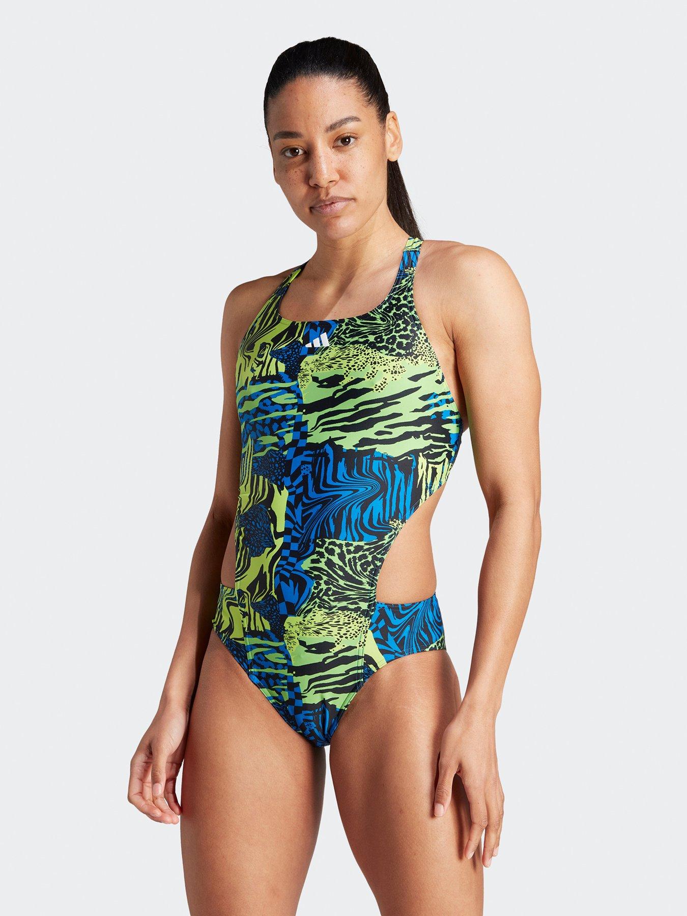 Adidas swimsuit hot sale green