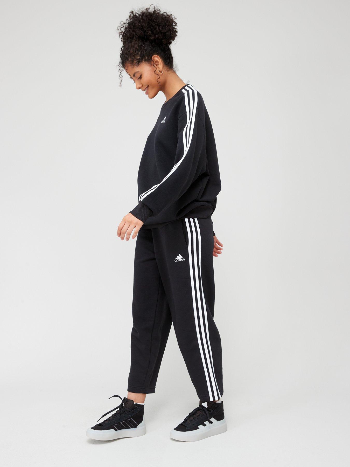 adidas-sportswear-womens-3-stripe-oversized-crew-sweat-blackwhiteback