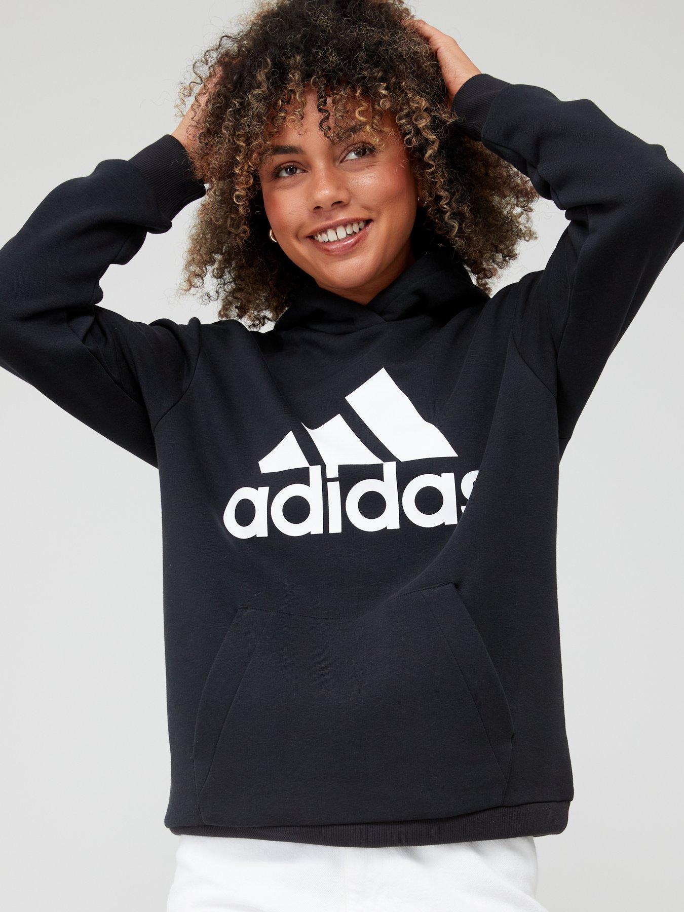 Adidas black and 2025 white hoodie women's