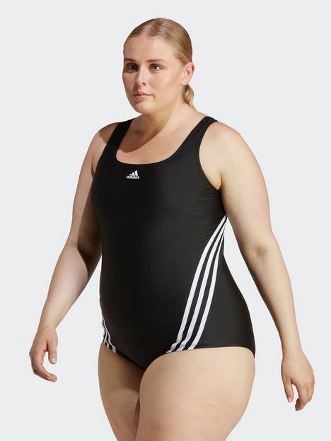 adidas-sportswear-3-stripes-swim-suit-blackwhite