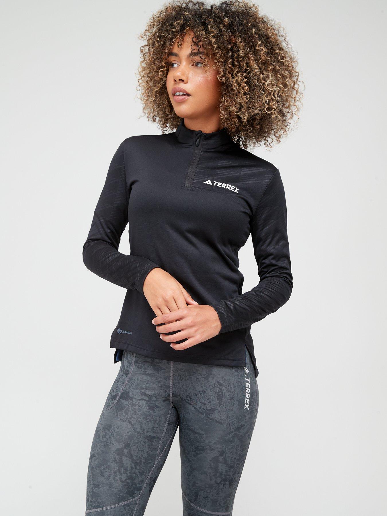 adidas Terrex Women's Multi Half-Zip Long-Sleeve Top - Black