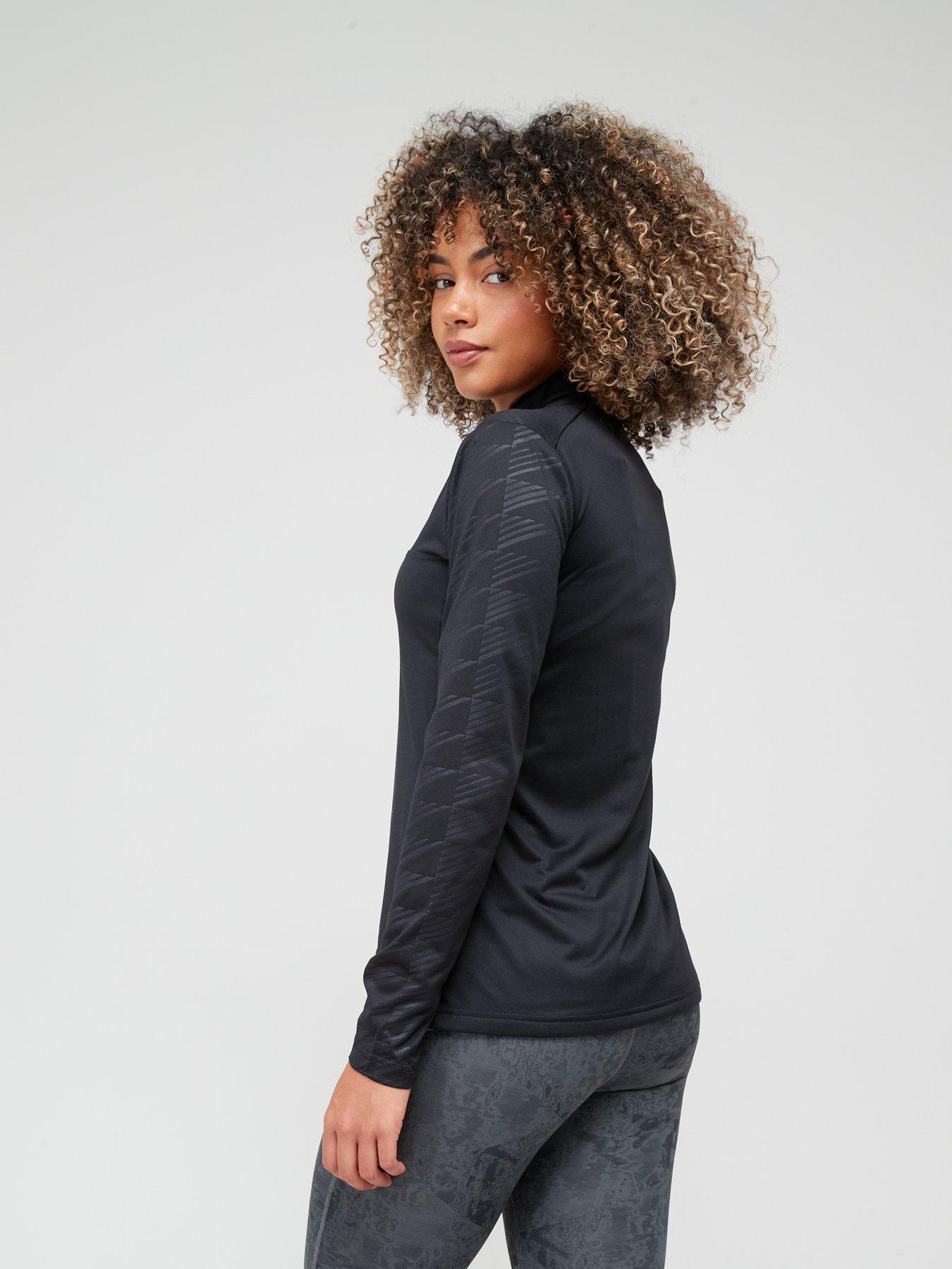 adidas-terrex-womens-multi-half-zip-long-sleeve-top-blackstillFront