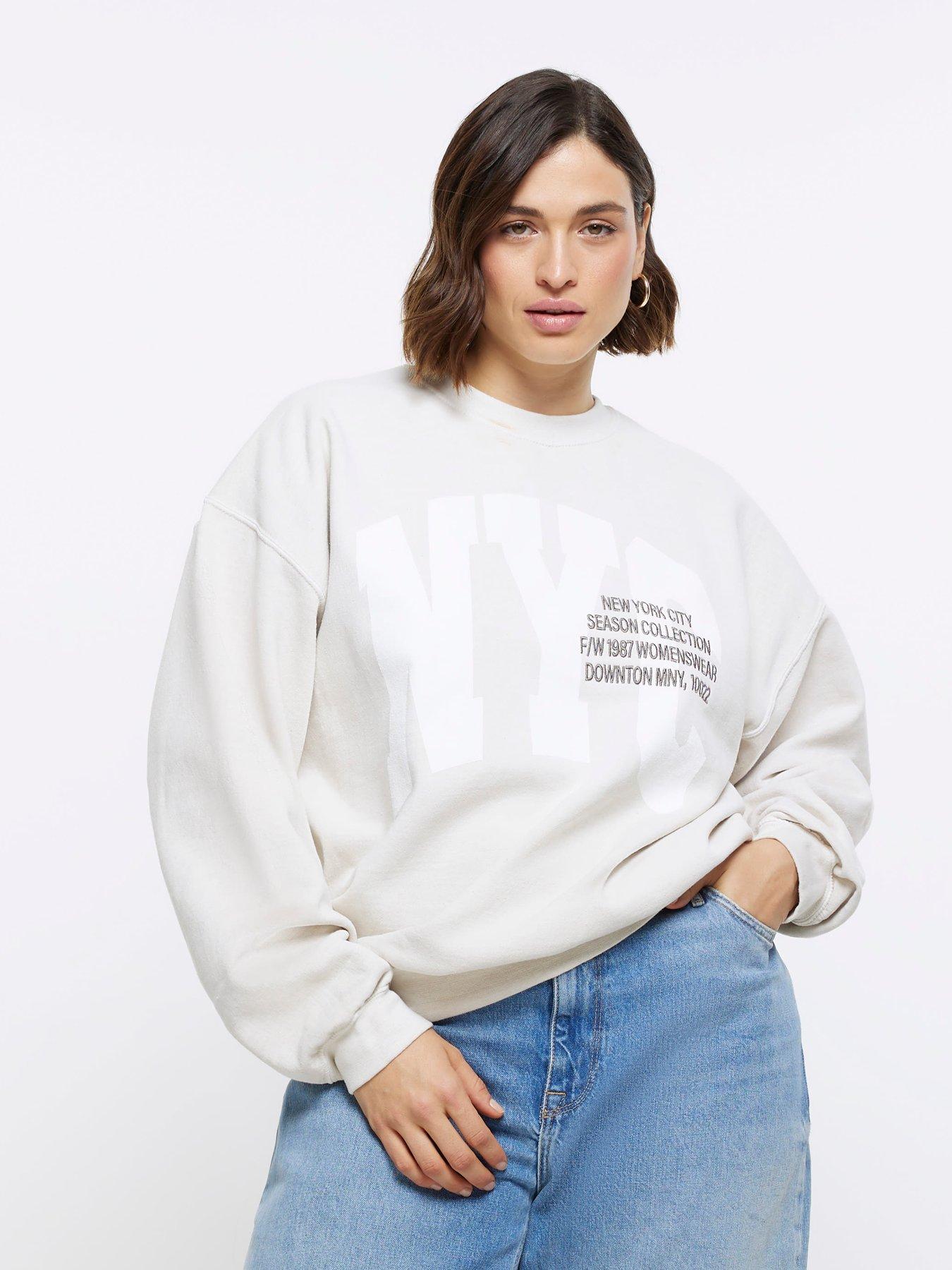 RI Plus Nyc Crew Neck Sweat - Beige | Very Ireland