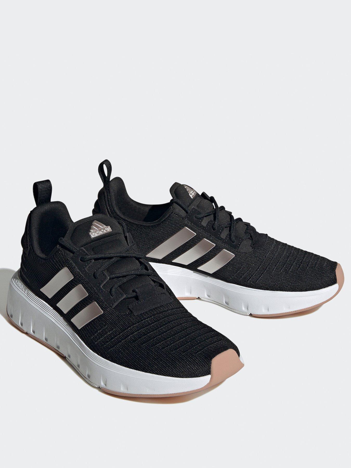 adidas-sportswear-womens-swift-run-23-trainers-blackwhitestillFront