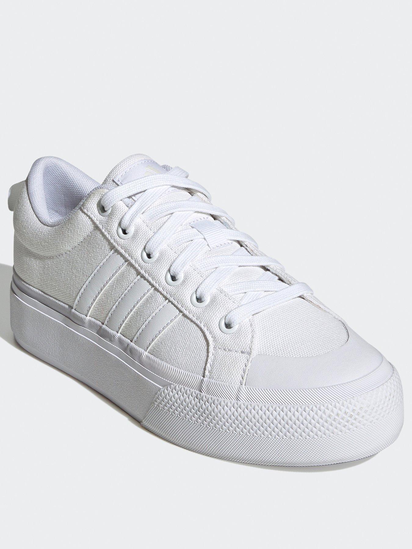 Adidas white platform trainers online