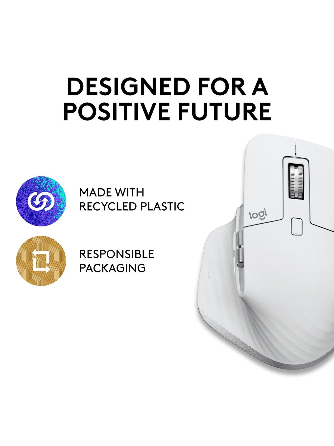 Image 5 of 7 of Logitech MX Master 3S For Mac Performance Wireless Mouse - Pale Grey