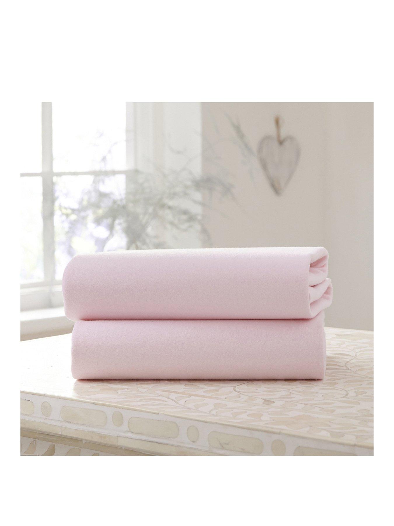 clair-de-lune-4-pack-fitted-cotton-moses-basket-sheets-74-x-30-cm-pinkwhite