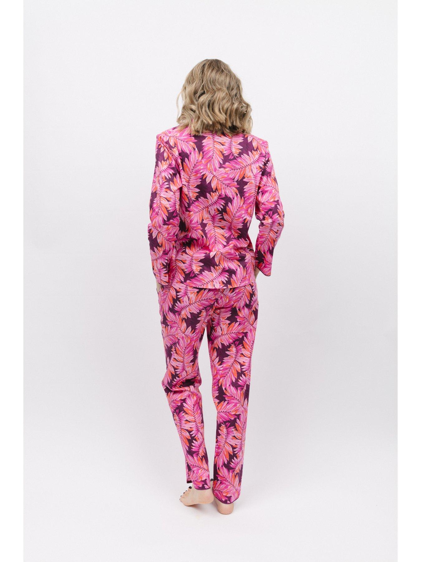 cyberjammies-magenta-palm-leaf-print-setstillFront