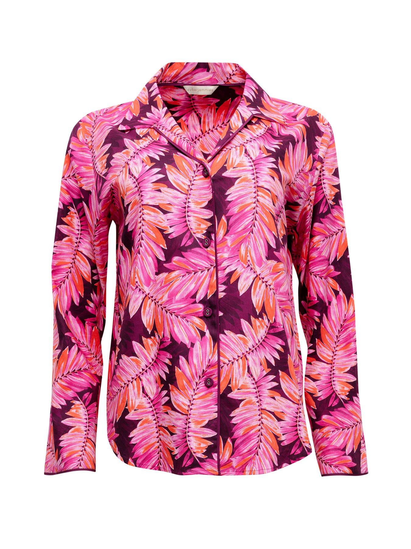 cyberjammies-magenta-palm-leaf-print-setback