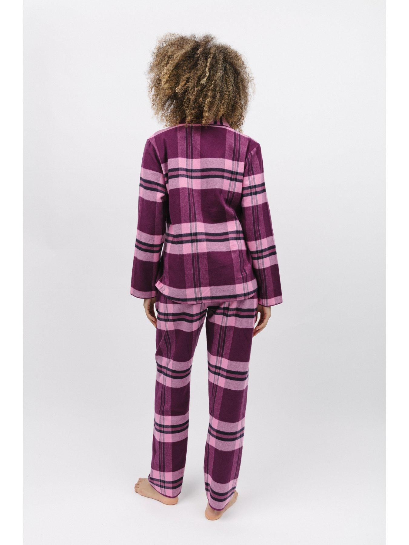 cyberjammies-dk-magenta-check-cosy-pyjama-setstillFront