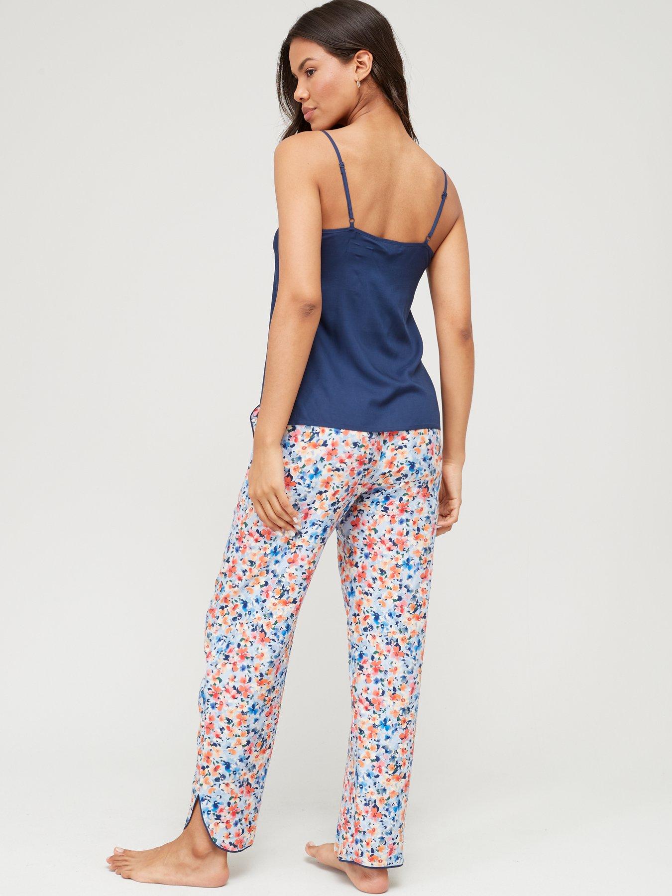 cyberjammies-bea-ditsy-floral-print-pant-cami-set-bluestillFront