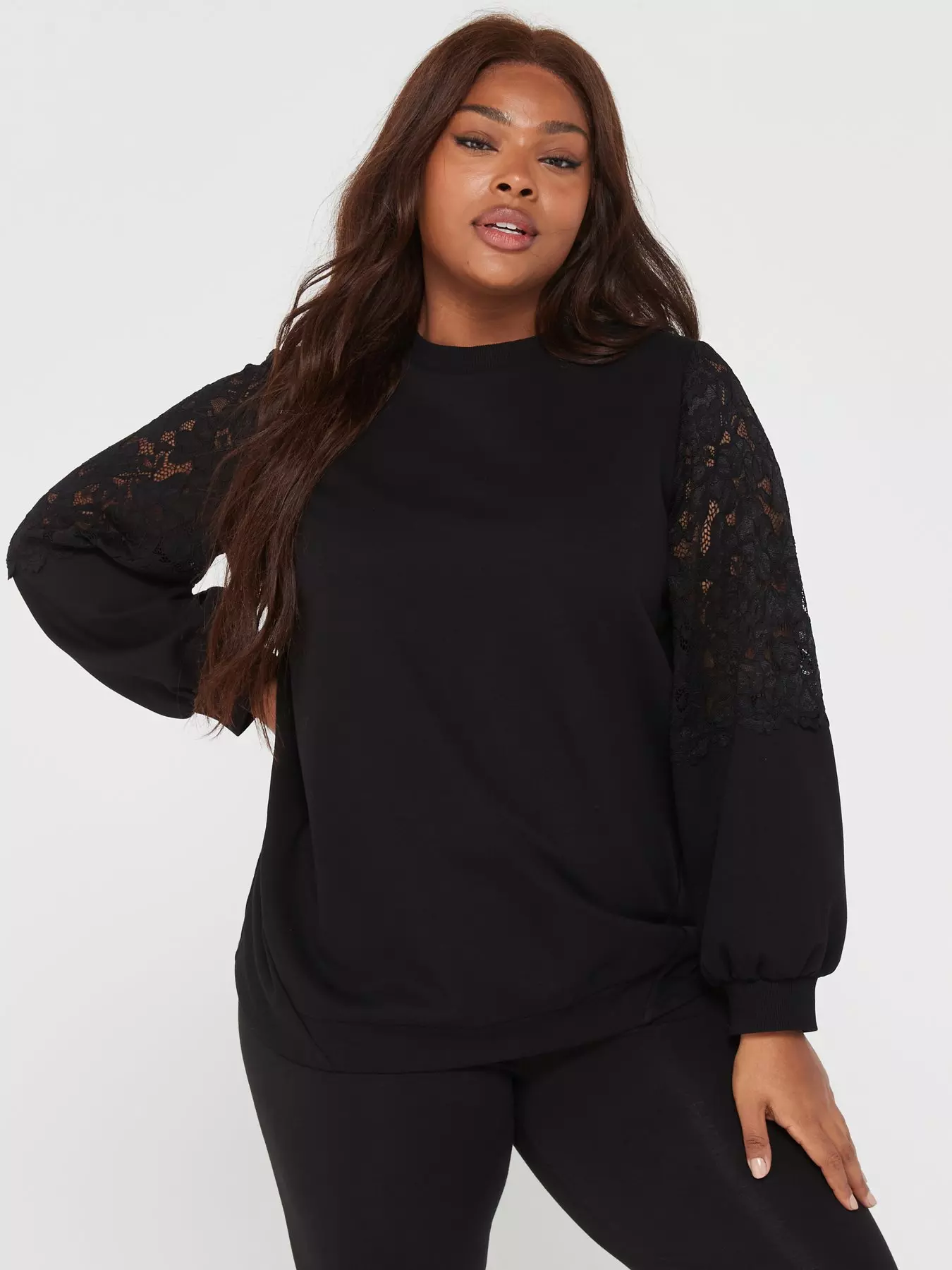 Plus Size Yours Curve Black 'Los Angeles' Varsity Tshirt Size 12 | Women's Plus Size and Curve Fashion