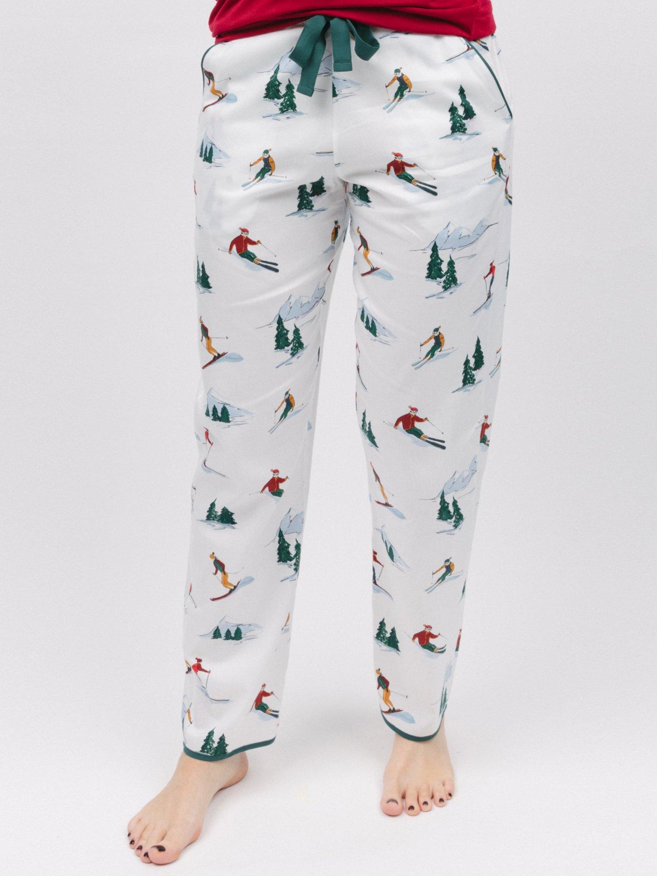 cyberjammies-white-ski-print-pant