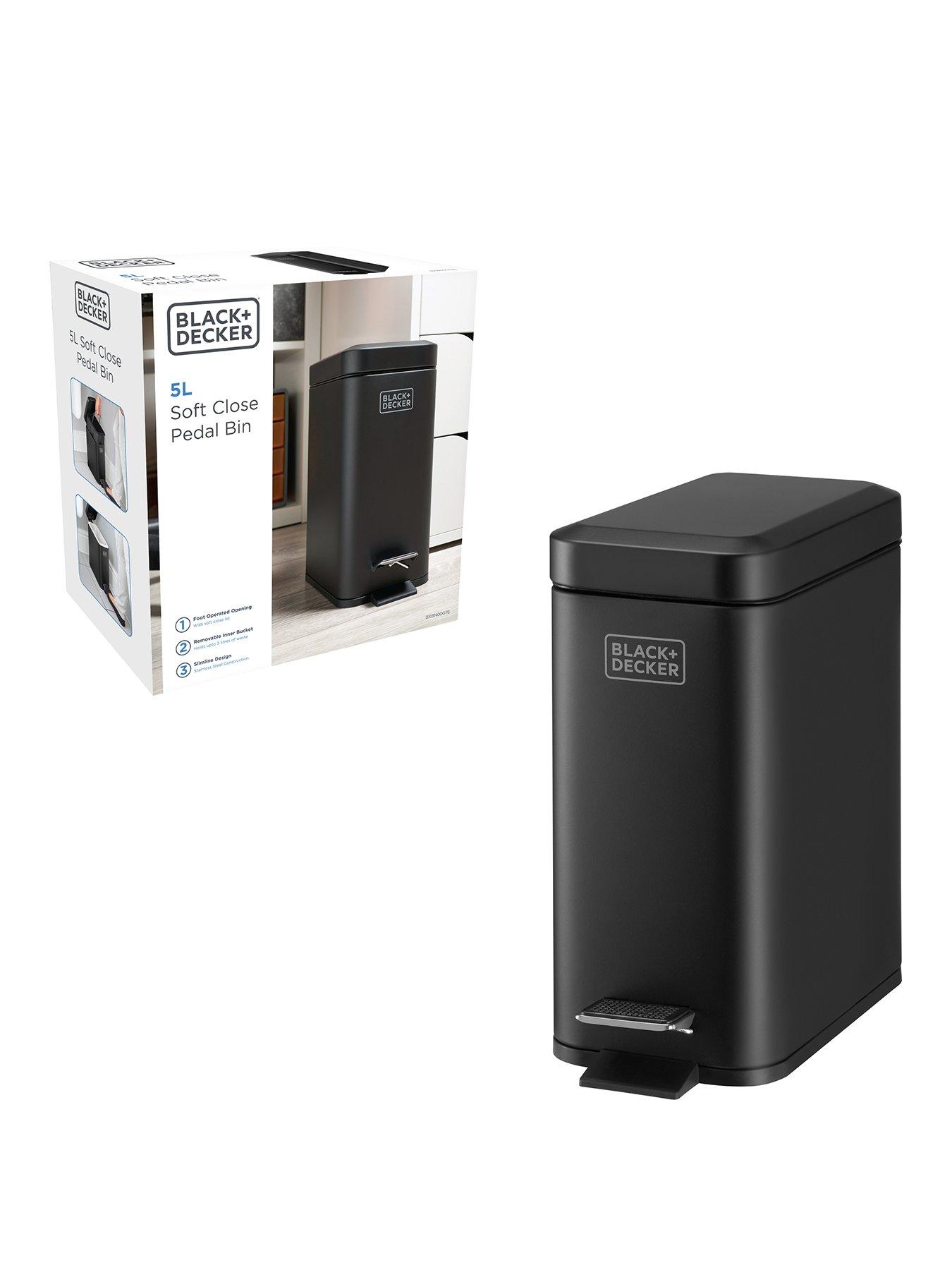 Black & Decker 5L Slimline Soft Close Pedal Bin
