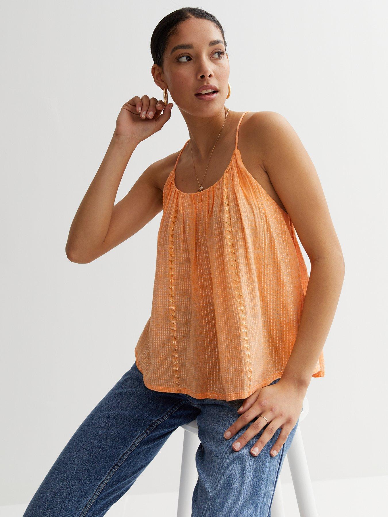 new-look-cutwork-trim-cami-top-bright-orangefront