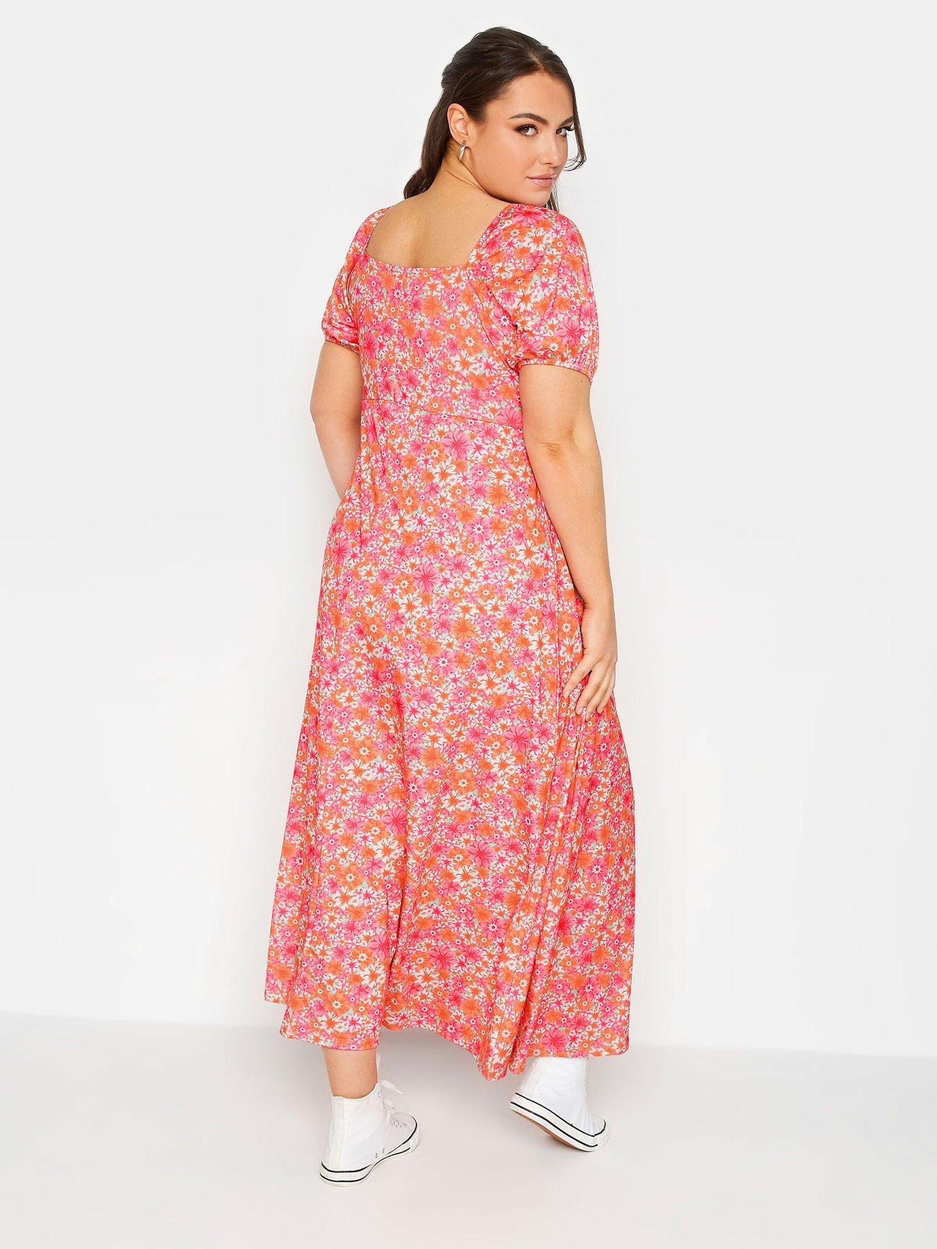 yours-yours-wrap-puff-sleeve-maxi-dress-pink-floralstillFront