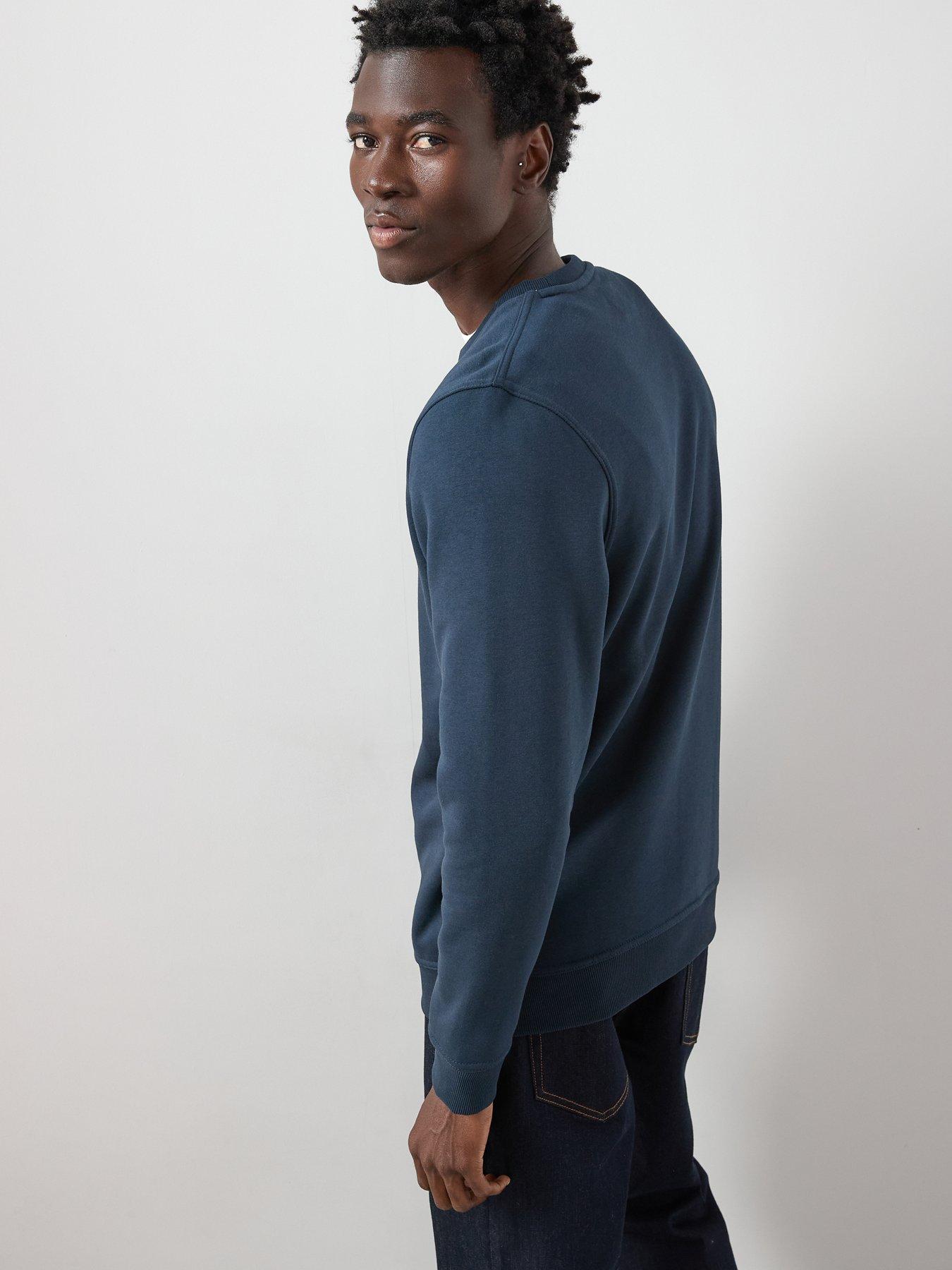 Image 2 of 6 of The Very Collection Cotton Blend Crew Neck Sweat - Navy
