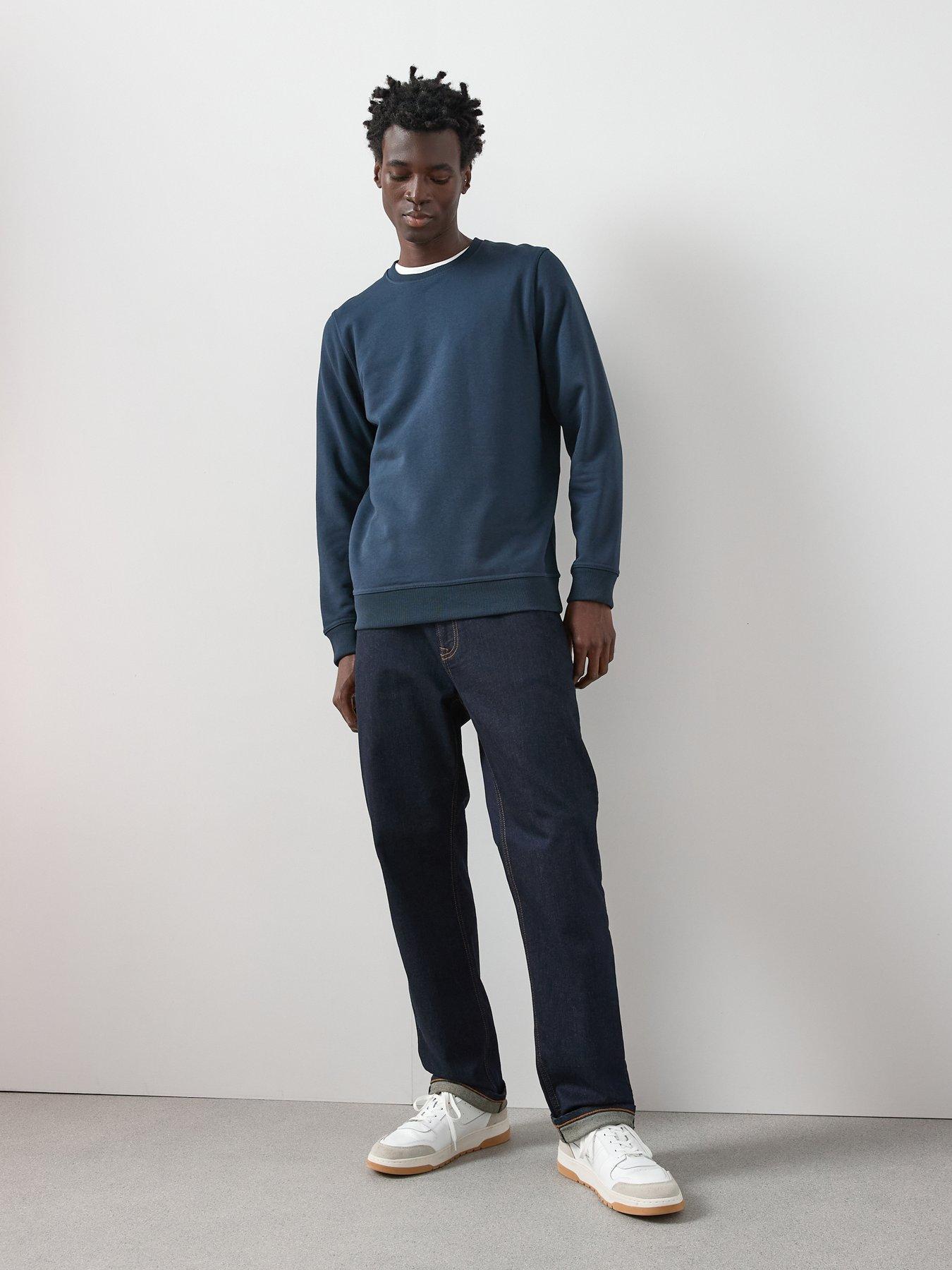 Image 3 of 6 of The Very Collection Cotton Blend Crew Neck Sweat - Navy