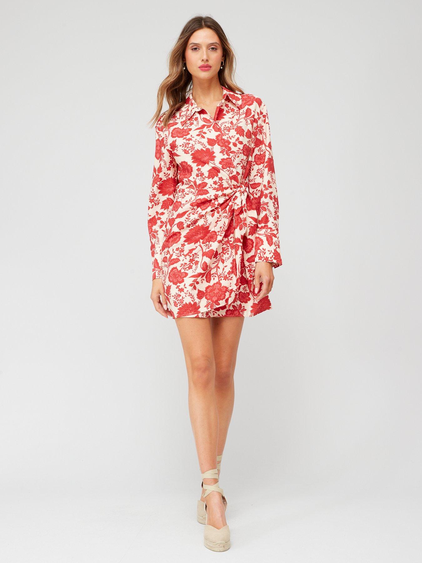 mango-floral-collar-wrap-dressback