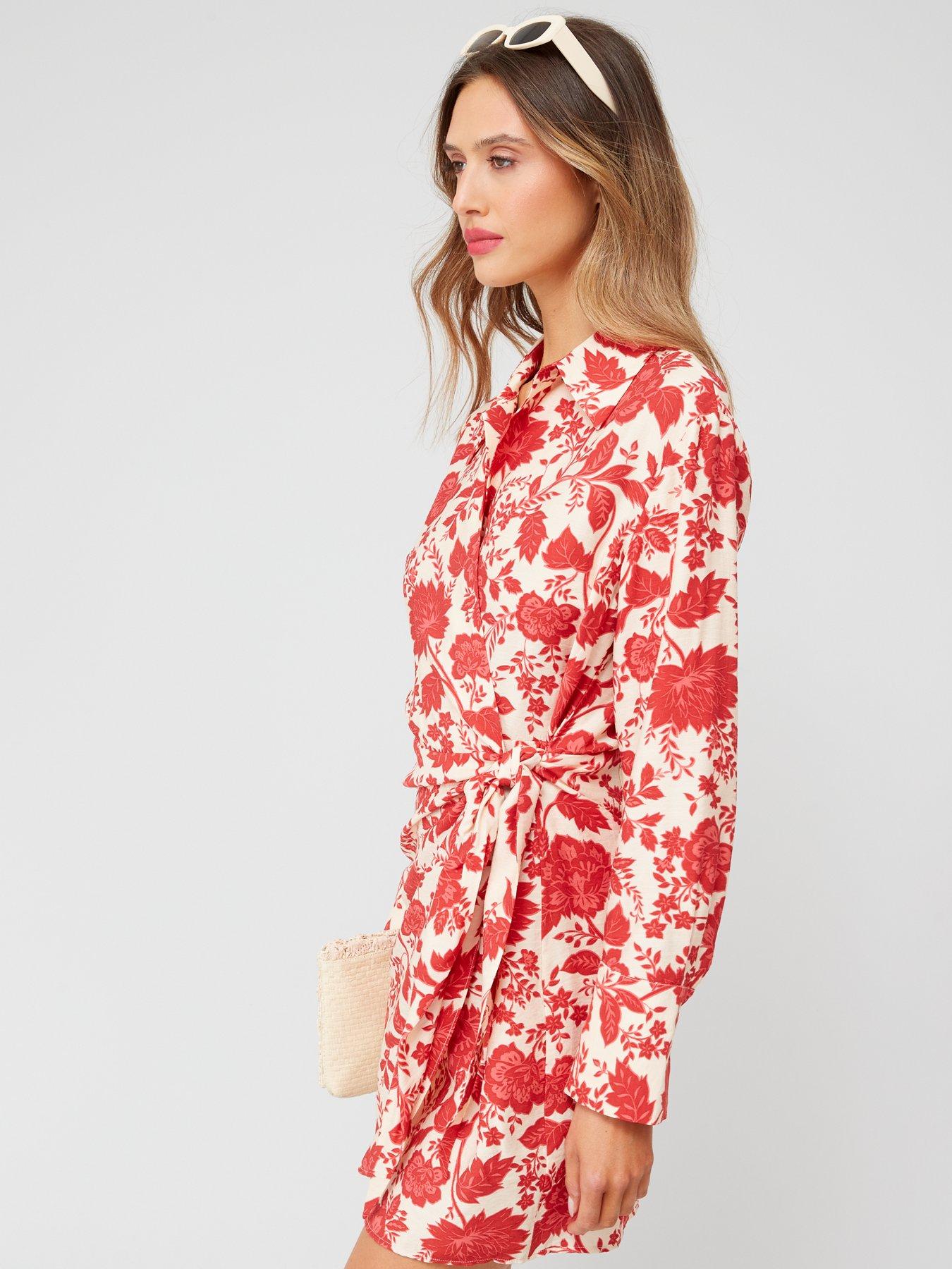 mango-floral-collar-wrap-dressdetail