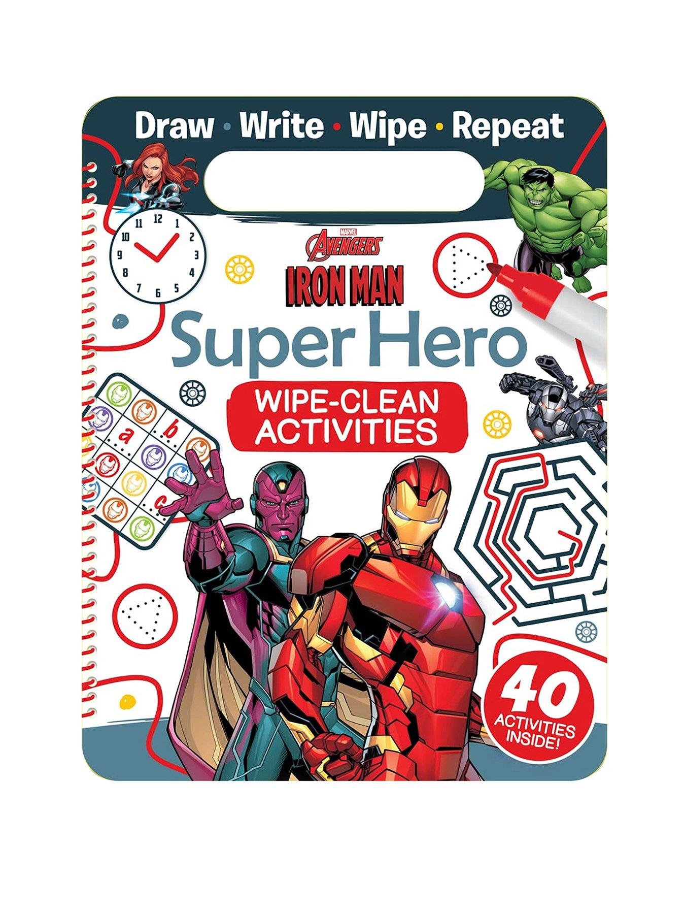 undefined Marvel Avengers Iron Man Super Hero Wipe-Clean Activities