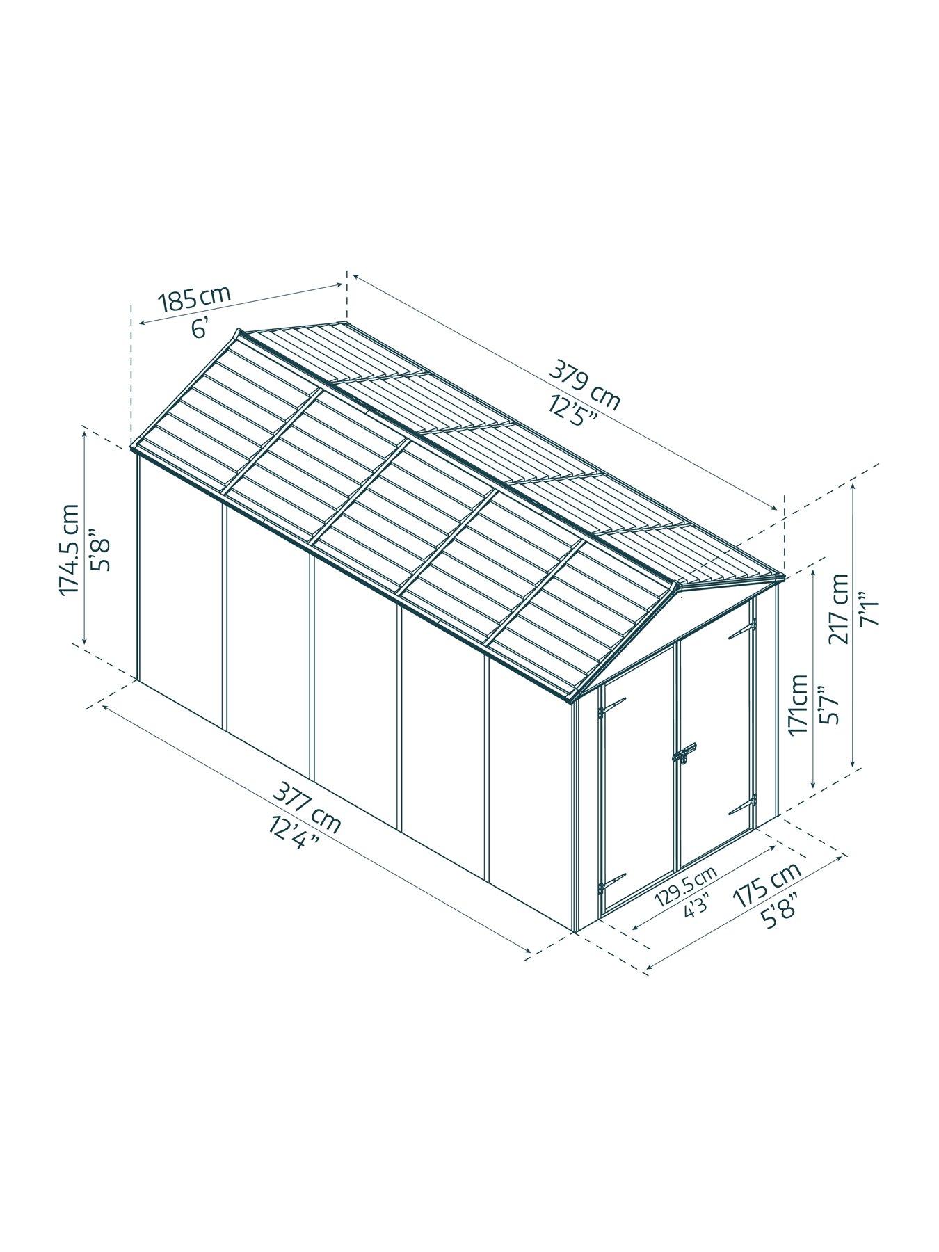 canopia-by-palram-rubicon-shednbsp6x12ft-dark-greydetail