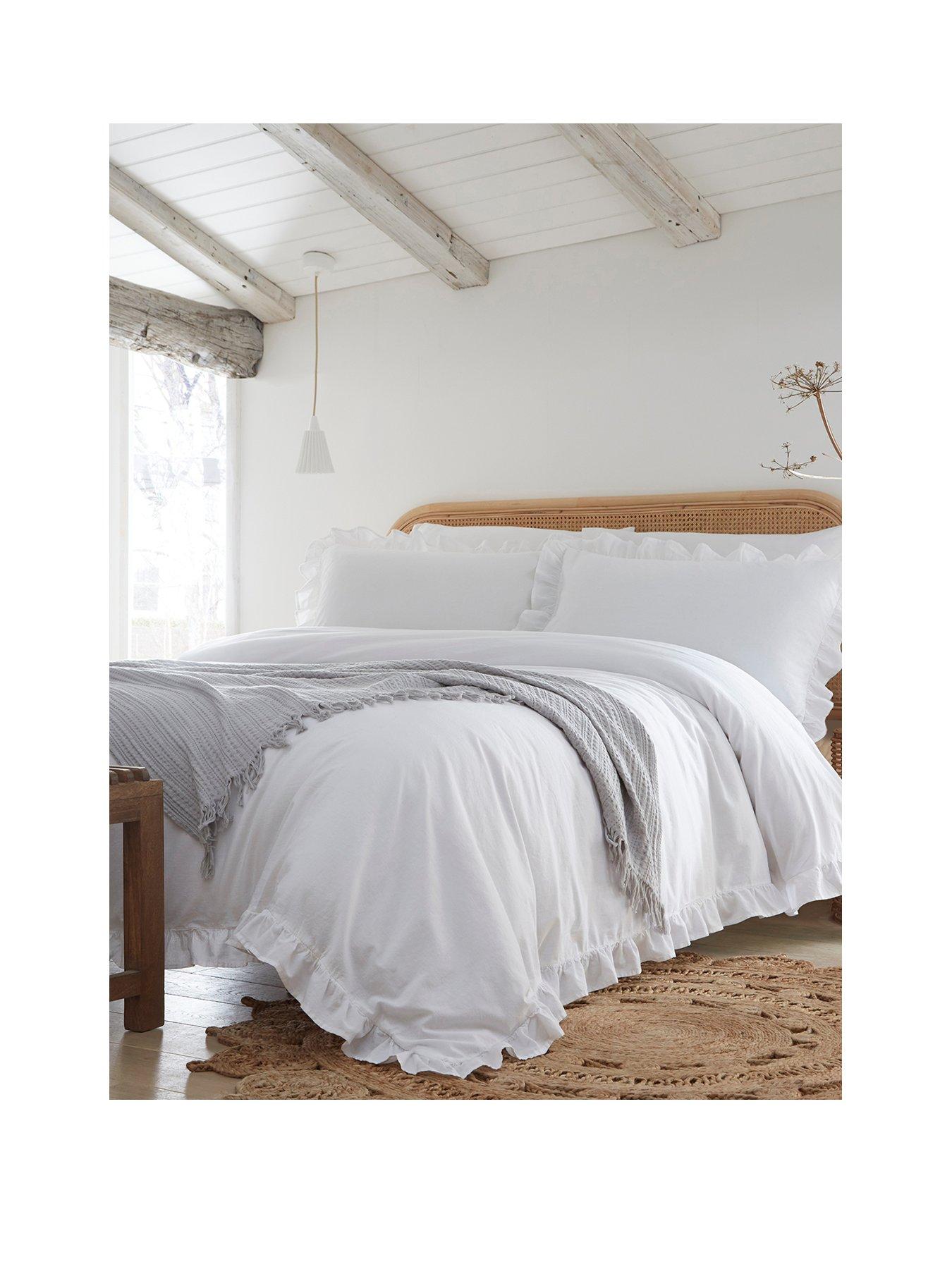 undefined Appletree 100% Cotton Loft Cassia Frill Duvet Set - SK