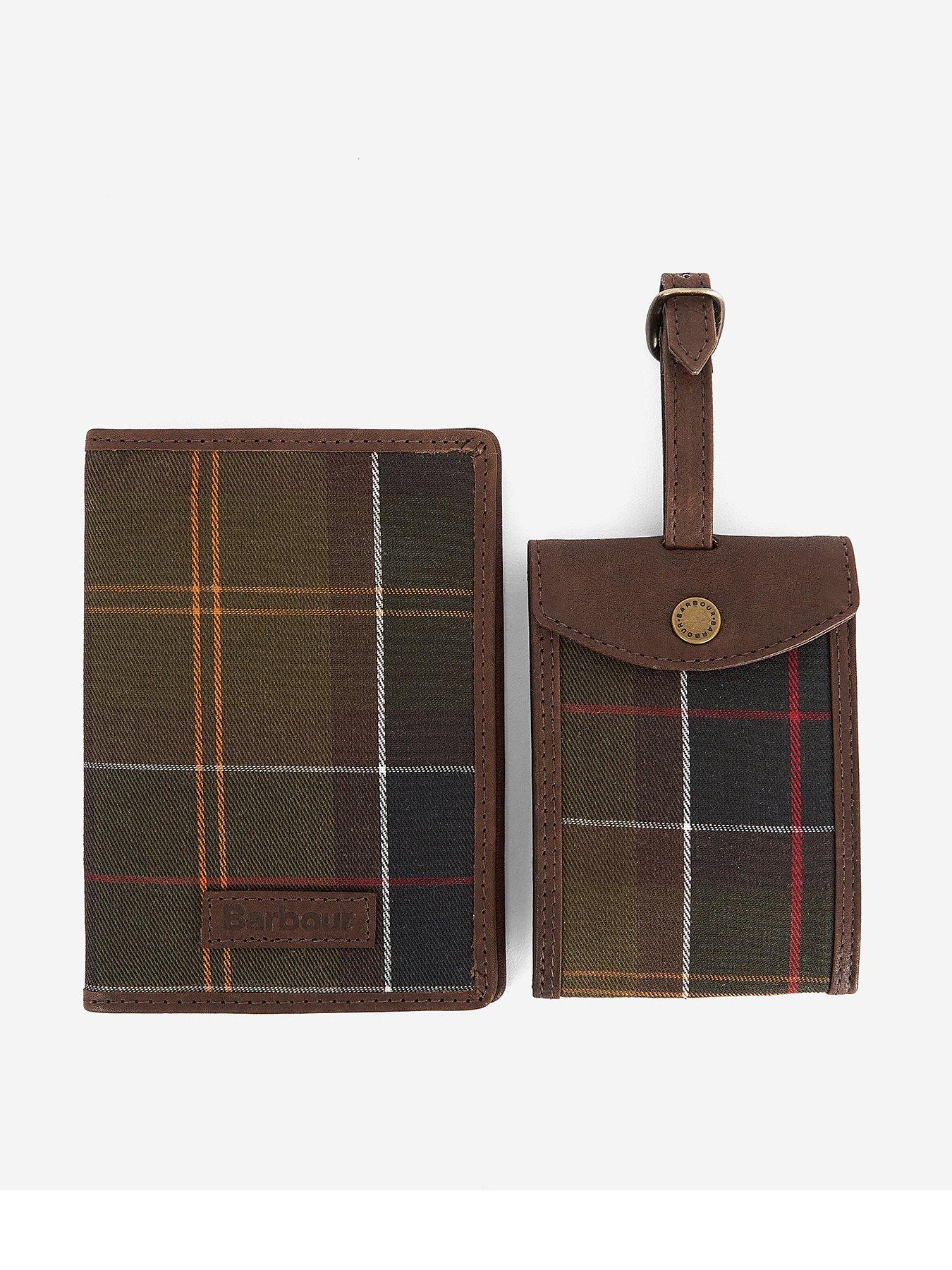 barbour-leather-amp-tartan-travel-gift-set-brownfront