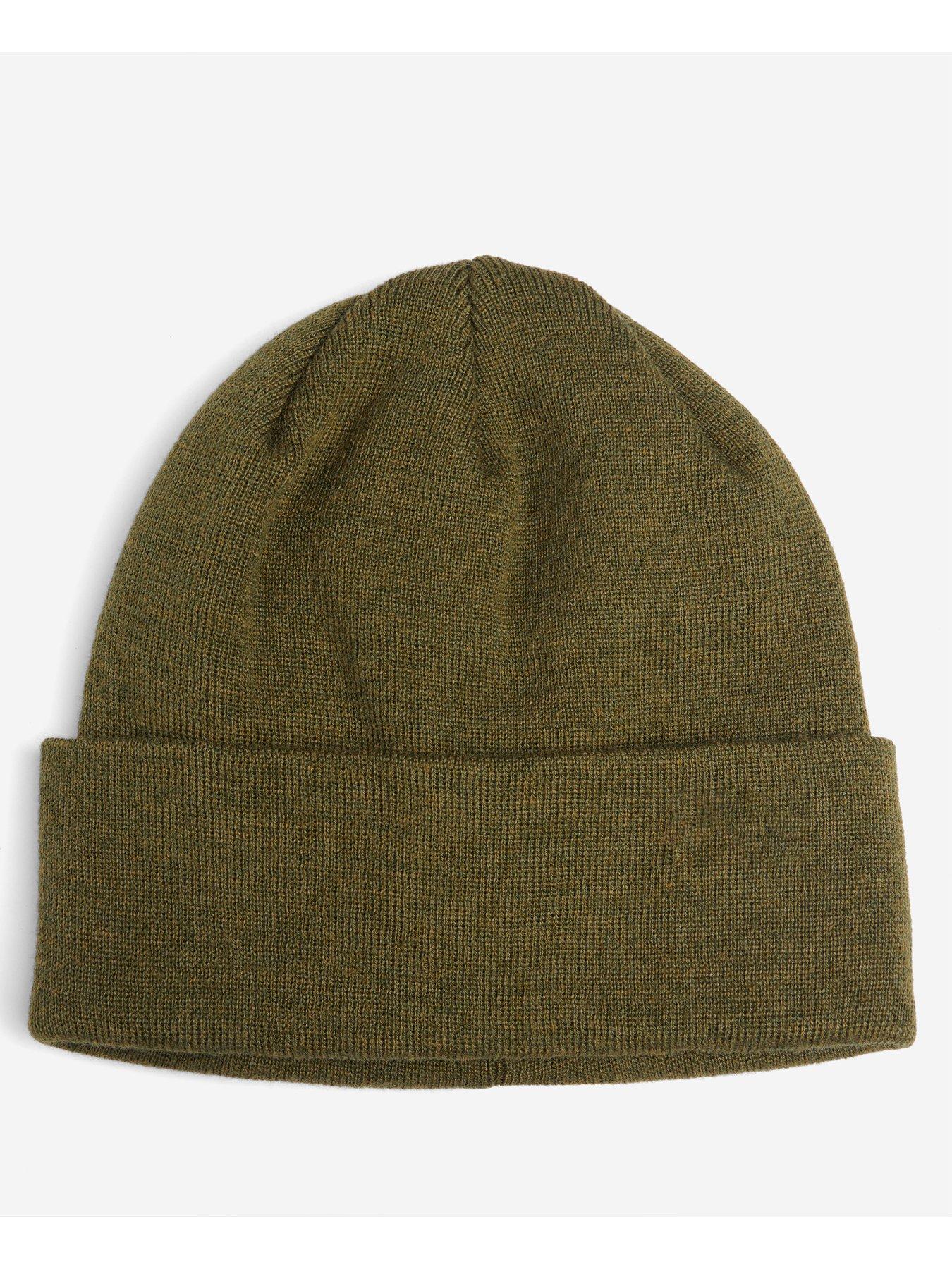 barbour-barbour-healey-beanie-hat-dark-greenstillFront