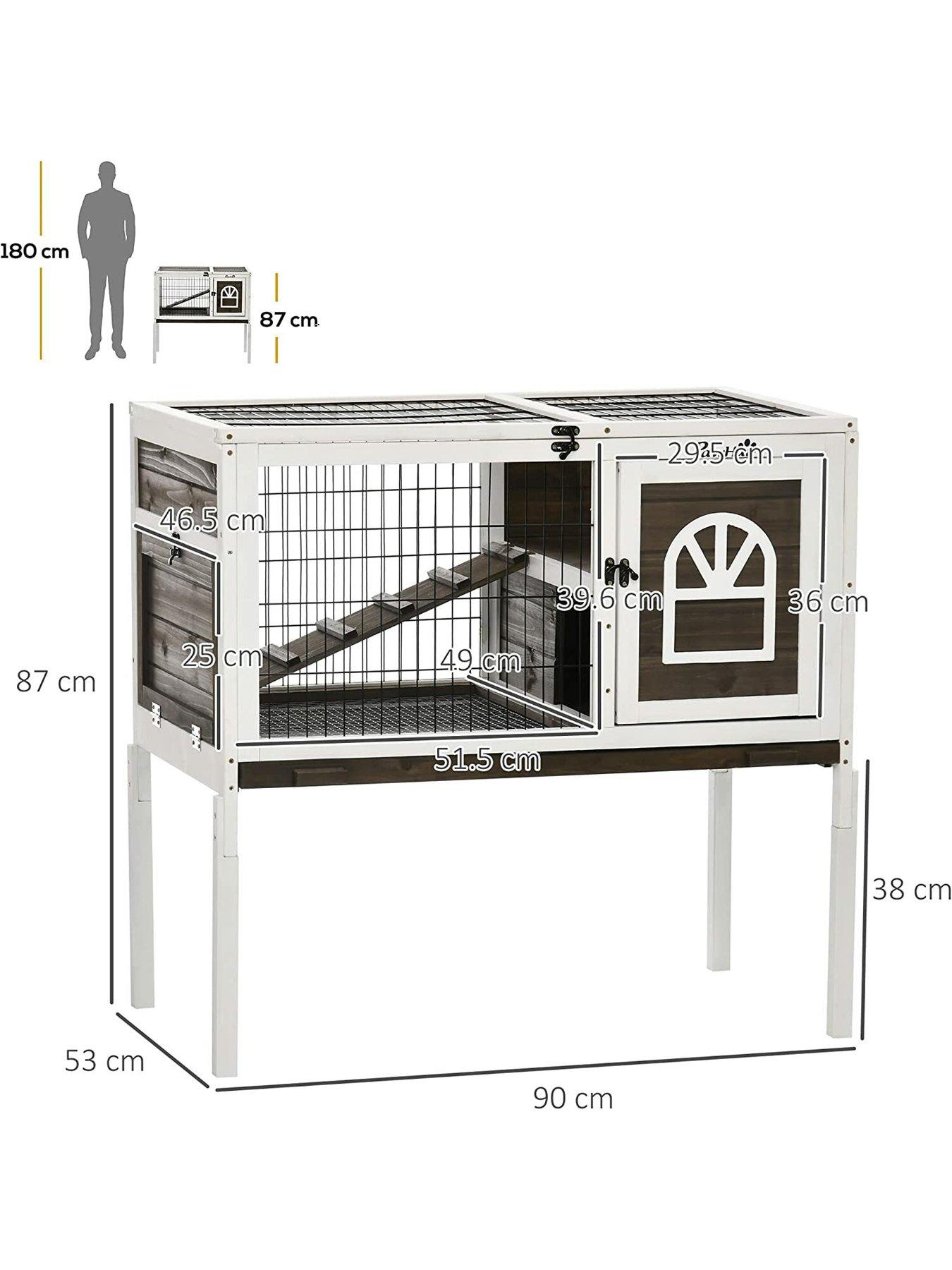 Pawhut wooden shop rabbit hutch