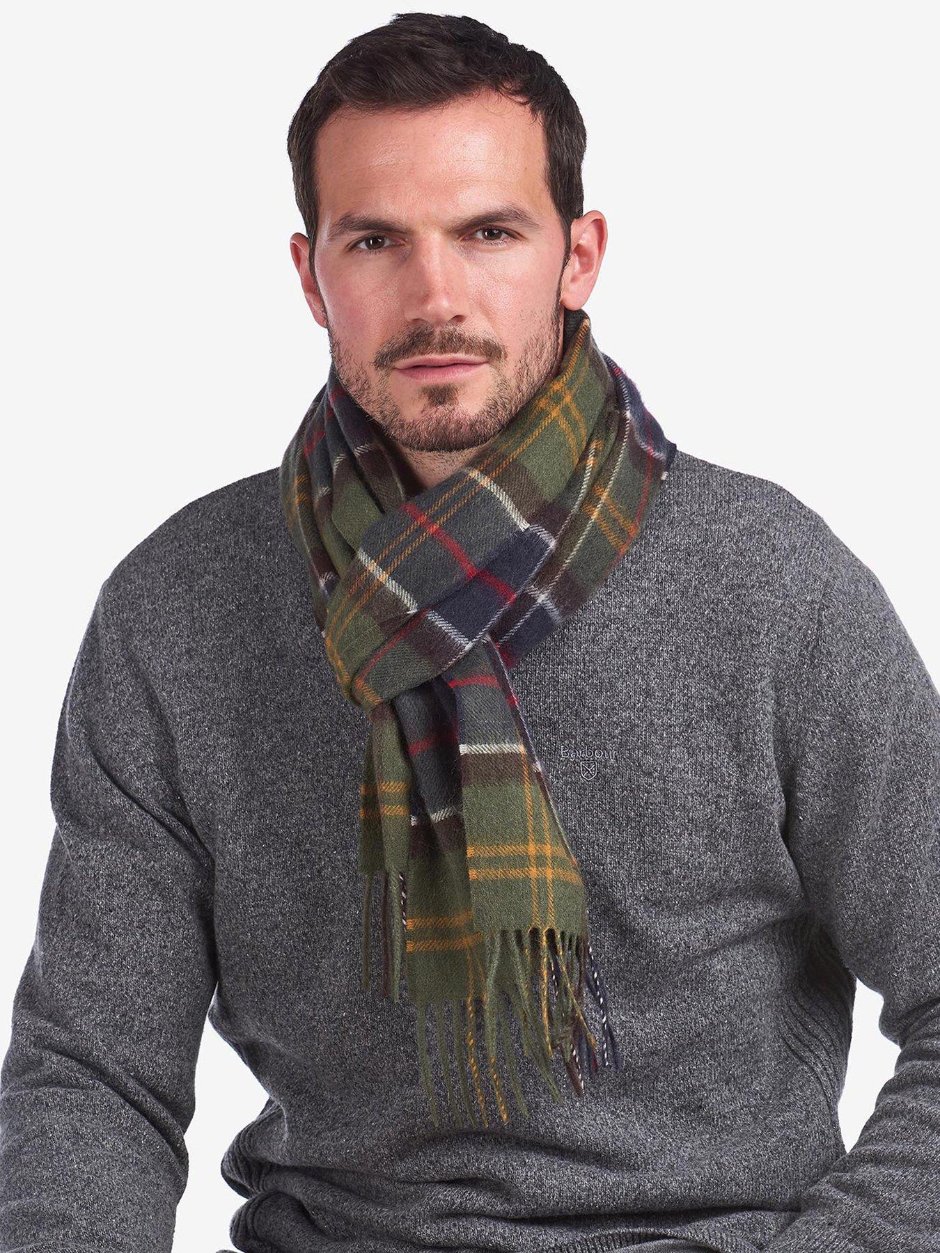 barbour-barbour-wool-cashmere-tartan-scarf-dark-greenstillFront