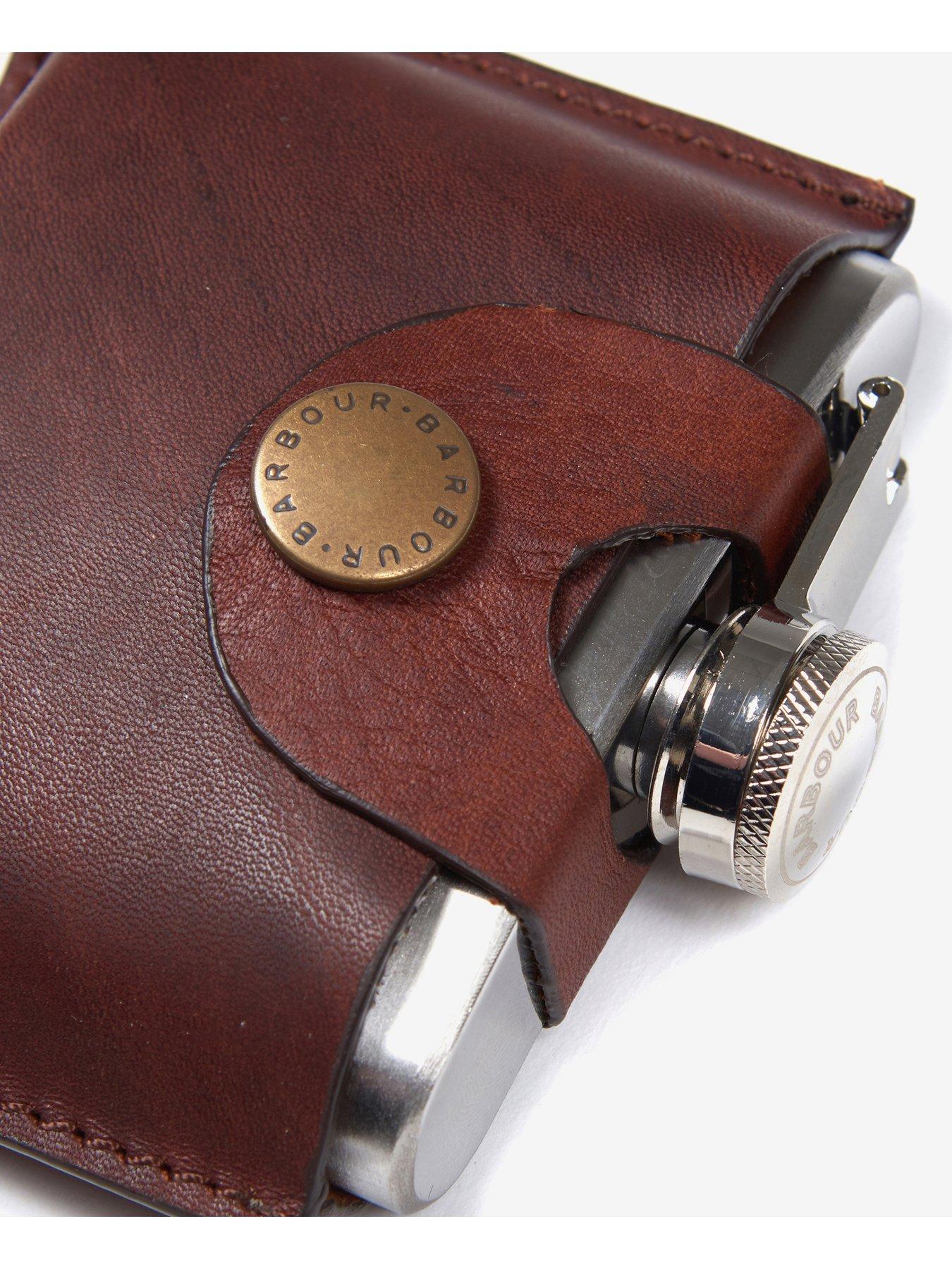 barbour-barbour-4oz-hinged-hip-flask-brownback