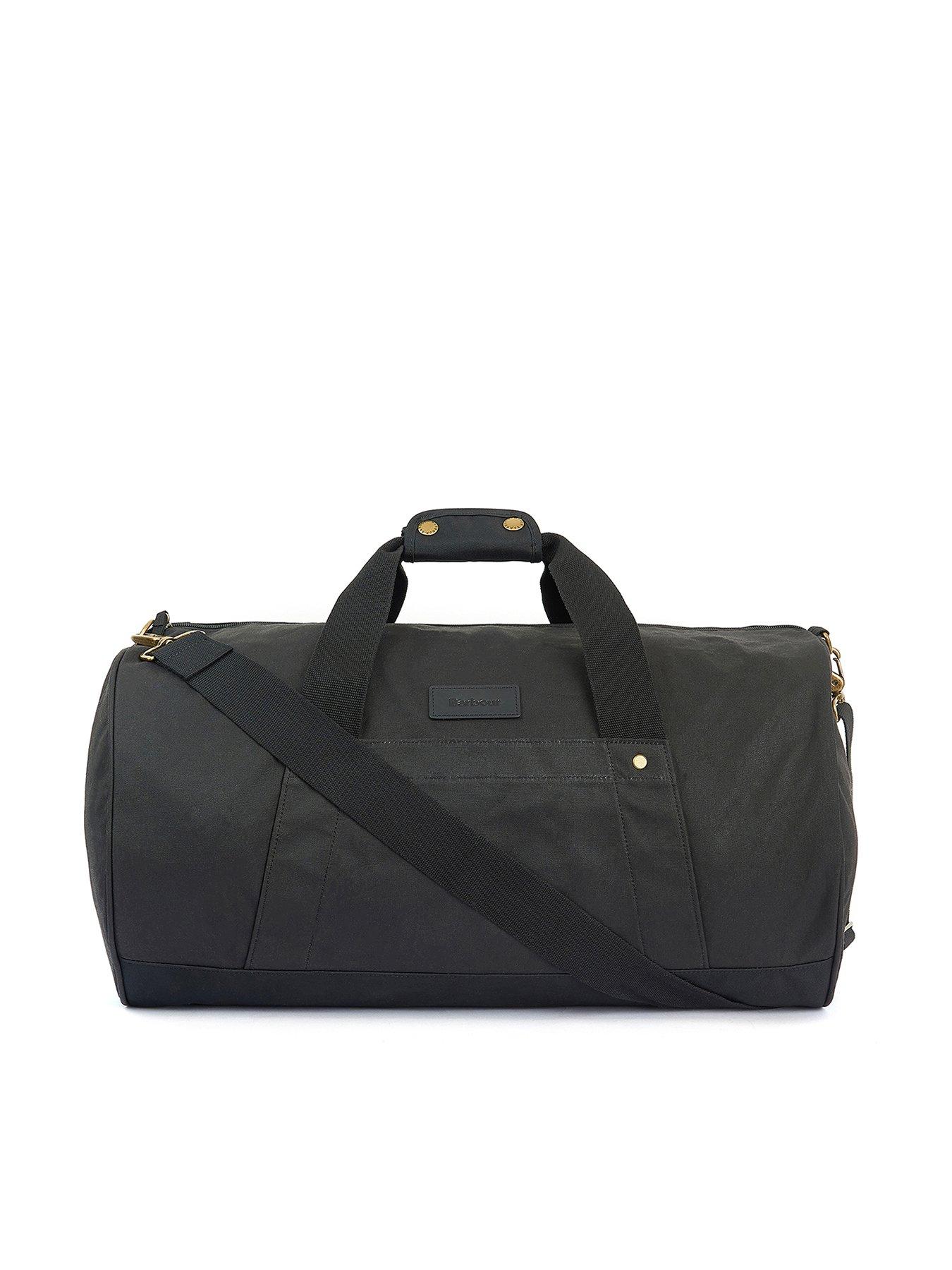 barbour-barbour-explorer-wax-duffle-bag-blackfront