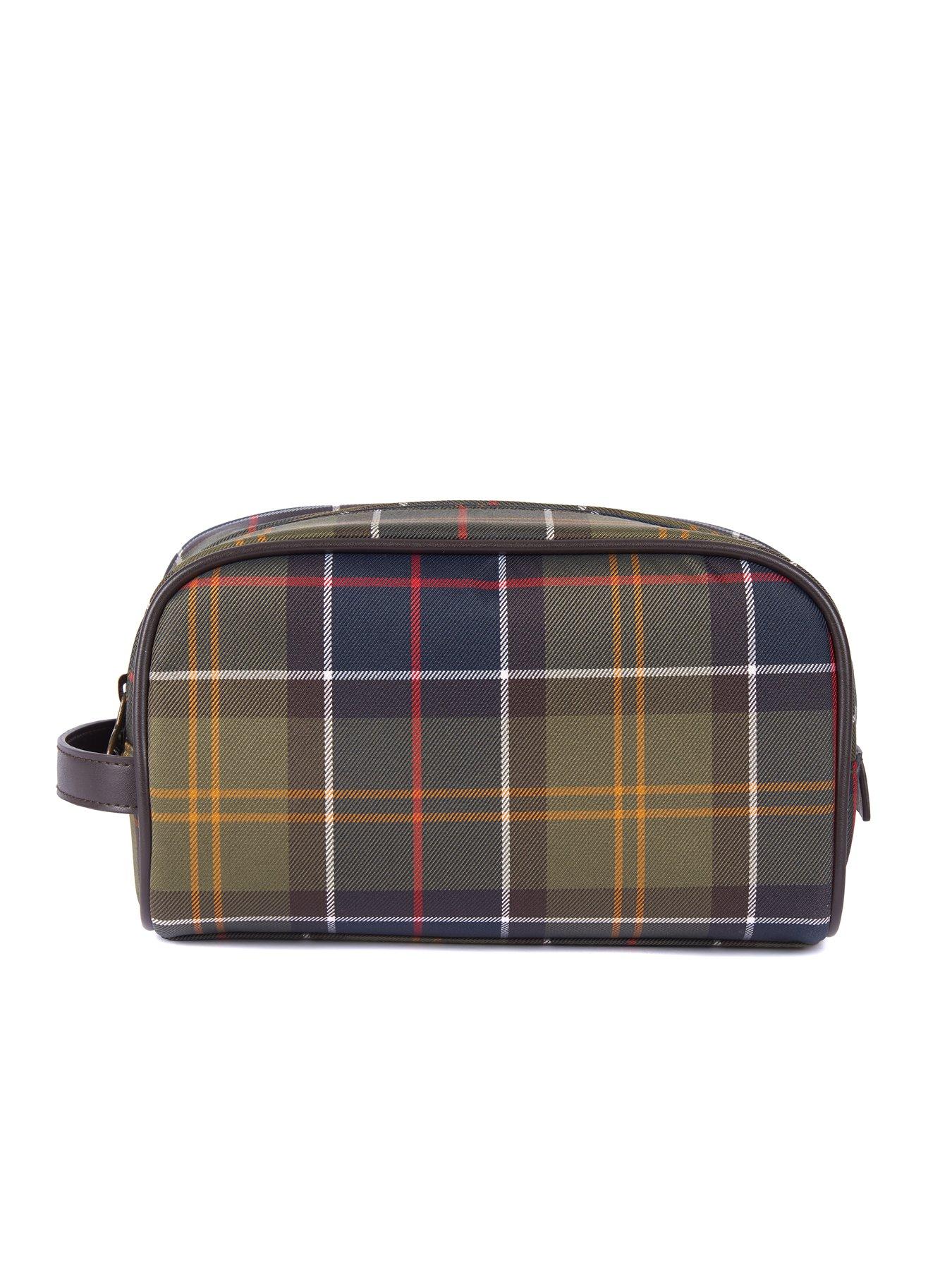 barbour-barbour-tartan-washbag-greenstillFront