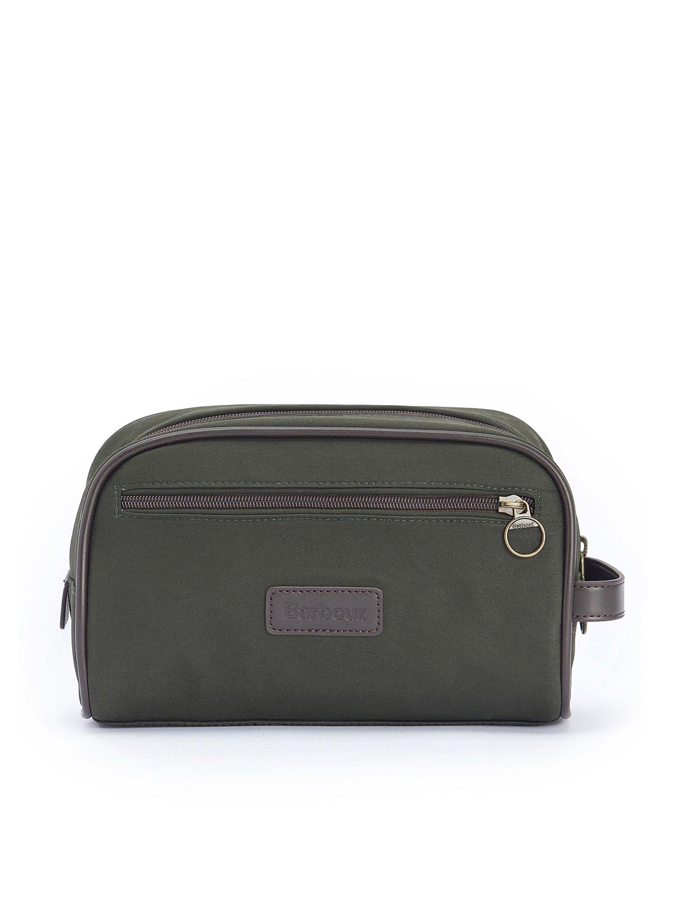 barbour-barbour-wax-washbag-dark-greenfront