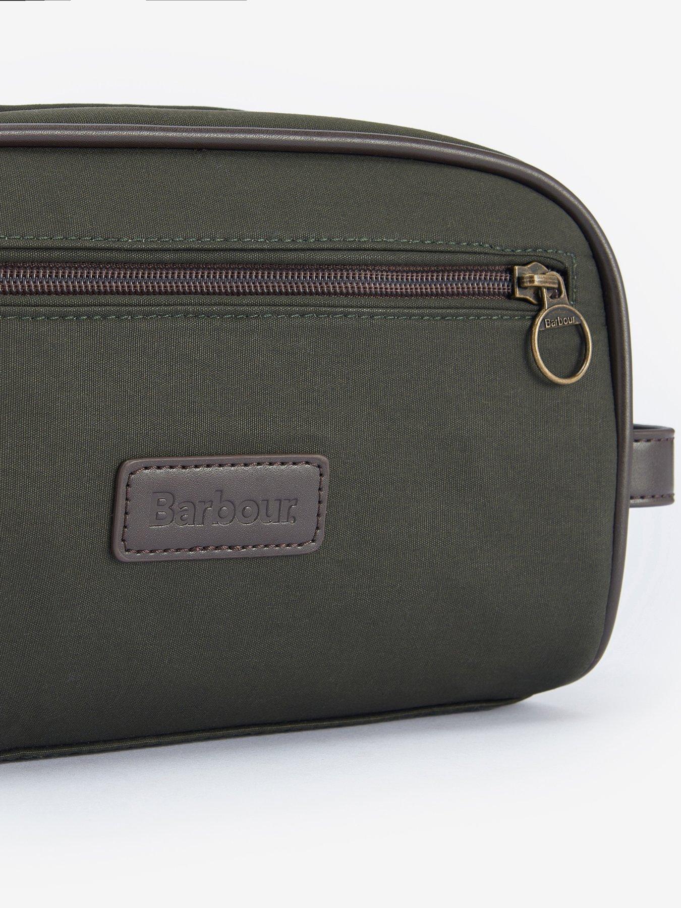 barbour-barbour-wax-washbag-dark-greenstillFront