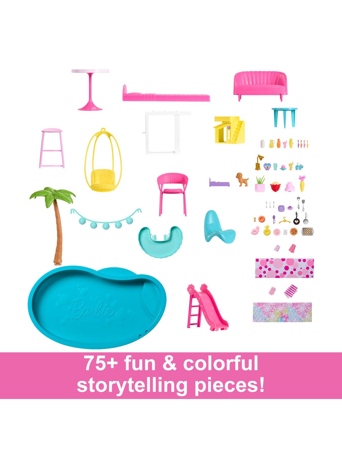 Image 4 of 8 of Barbie DreamHouse Doll Playset, Slide and Accessories