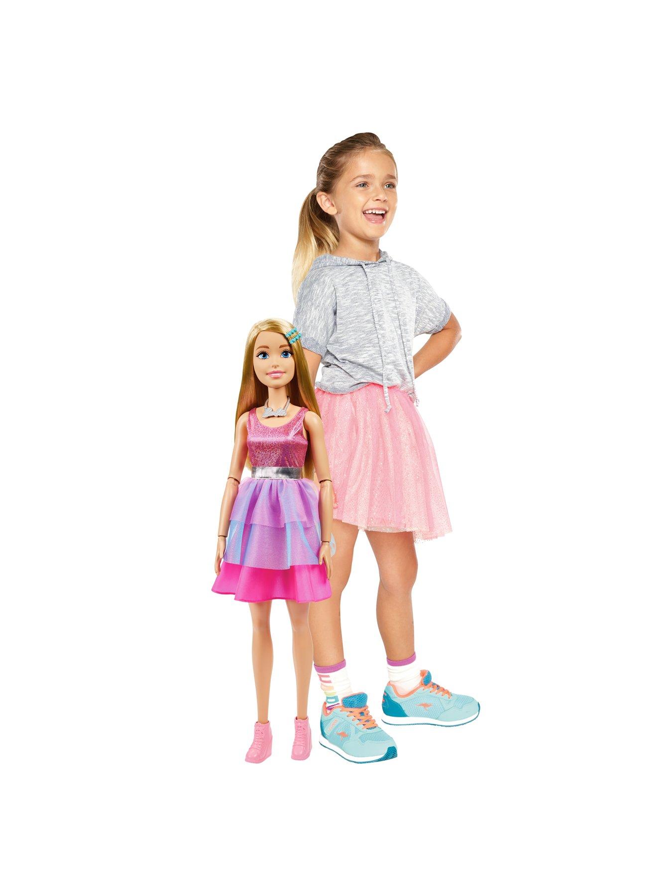 Image 2 of 7 of Barbie Large Doll, 28ins tall, with blonde hair and shimmery pink dress