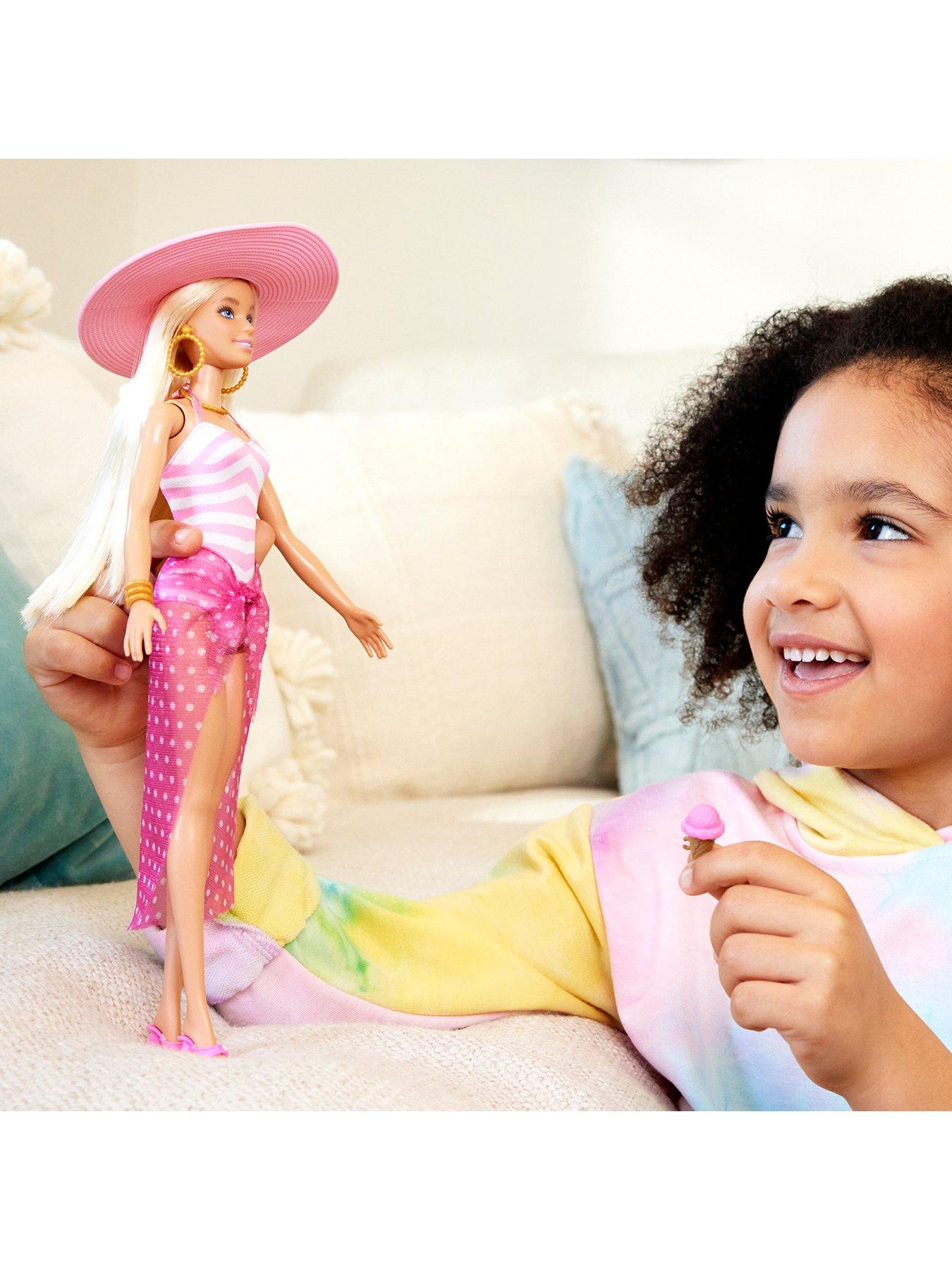 Image 2 of 5 of Barbie Blonde Barbie Doll with Swimsuit and Beach-Themed Accessories