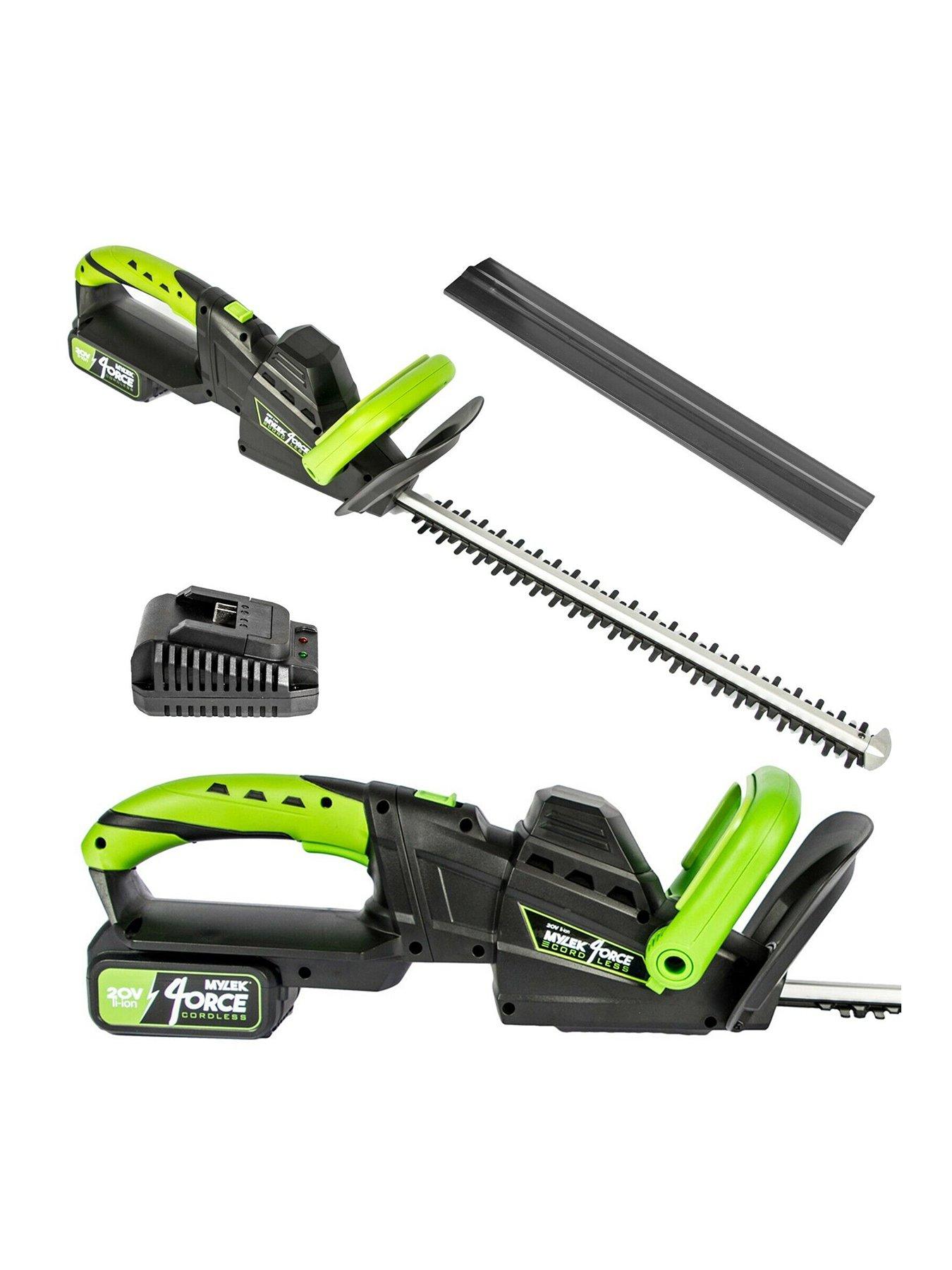 Mylek MYLEK Cordless Hedge Trimmer 20V Electric Cutter 4000mAh Lithium-Ion Battery, 51cm Cut Length, 16mm Easy Cut Capacity, Lightweight Garden Handheld