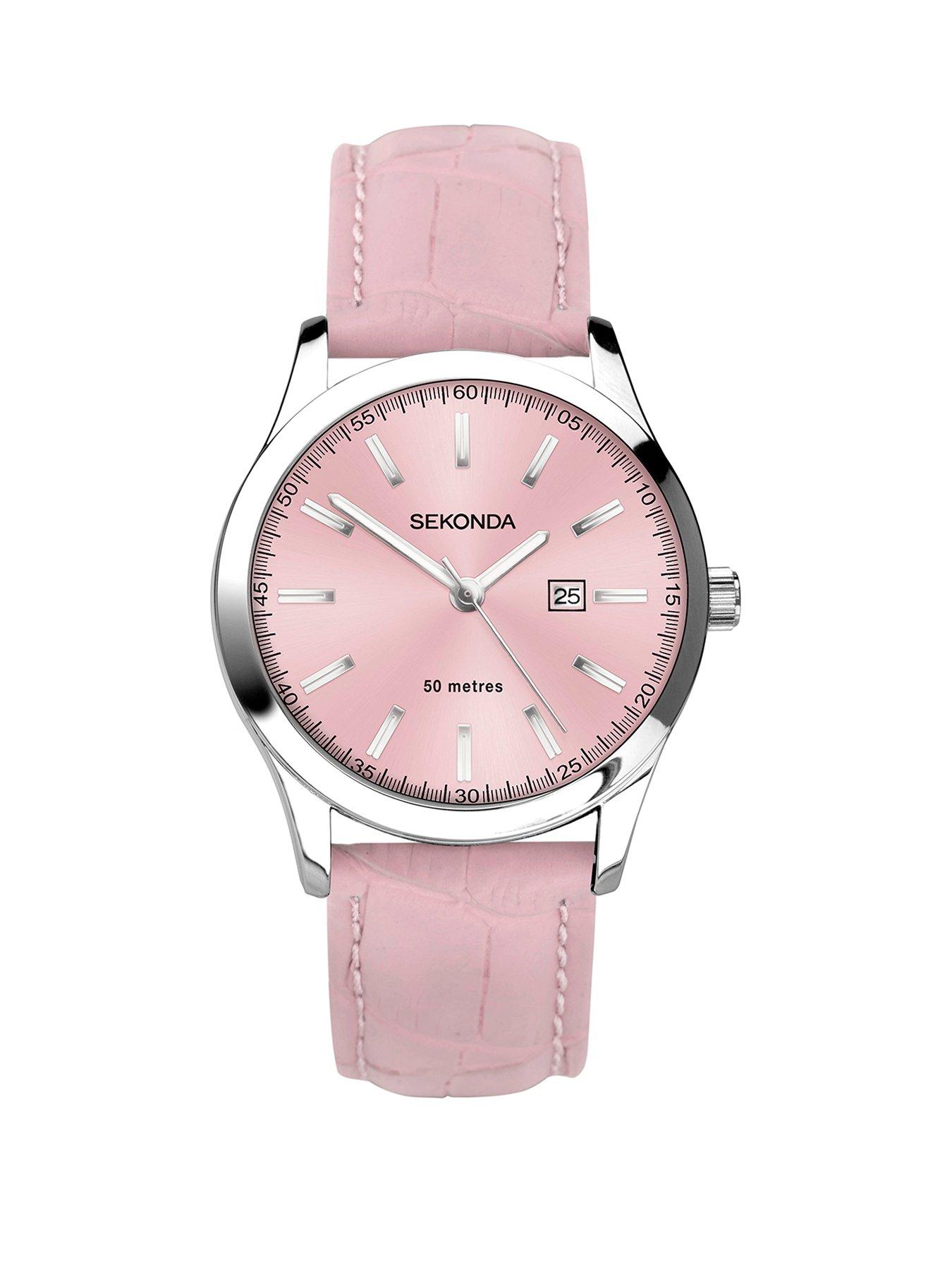 sekonda-womens-light-pink-leather-strap-analogue-watch