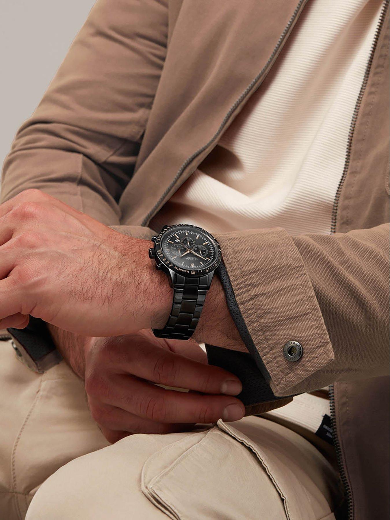 Image 3 of 6 of Sekonda Mens Black Stainless Steel Chronograph Watch