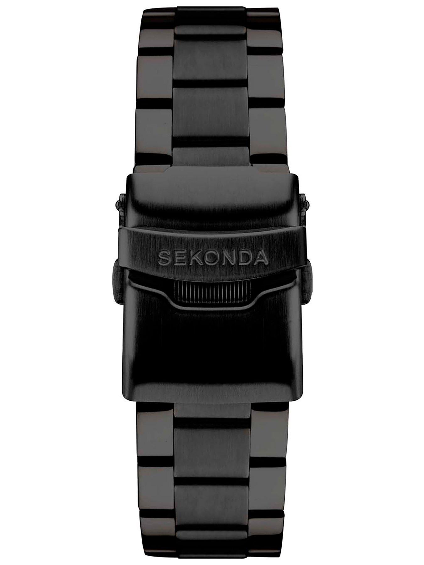 Image 6 of 6 of Sekonda Mens Black Stainless Steel Chronograph Watch